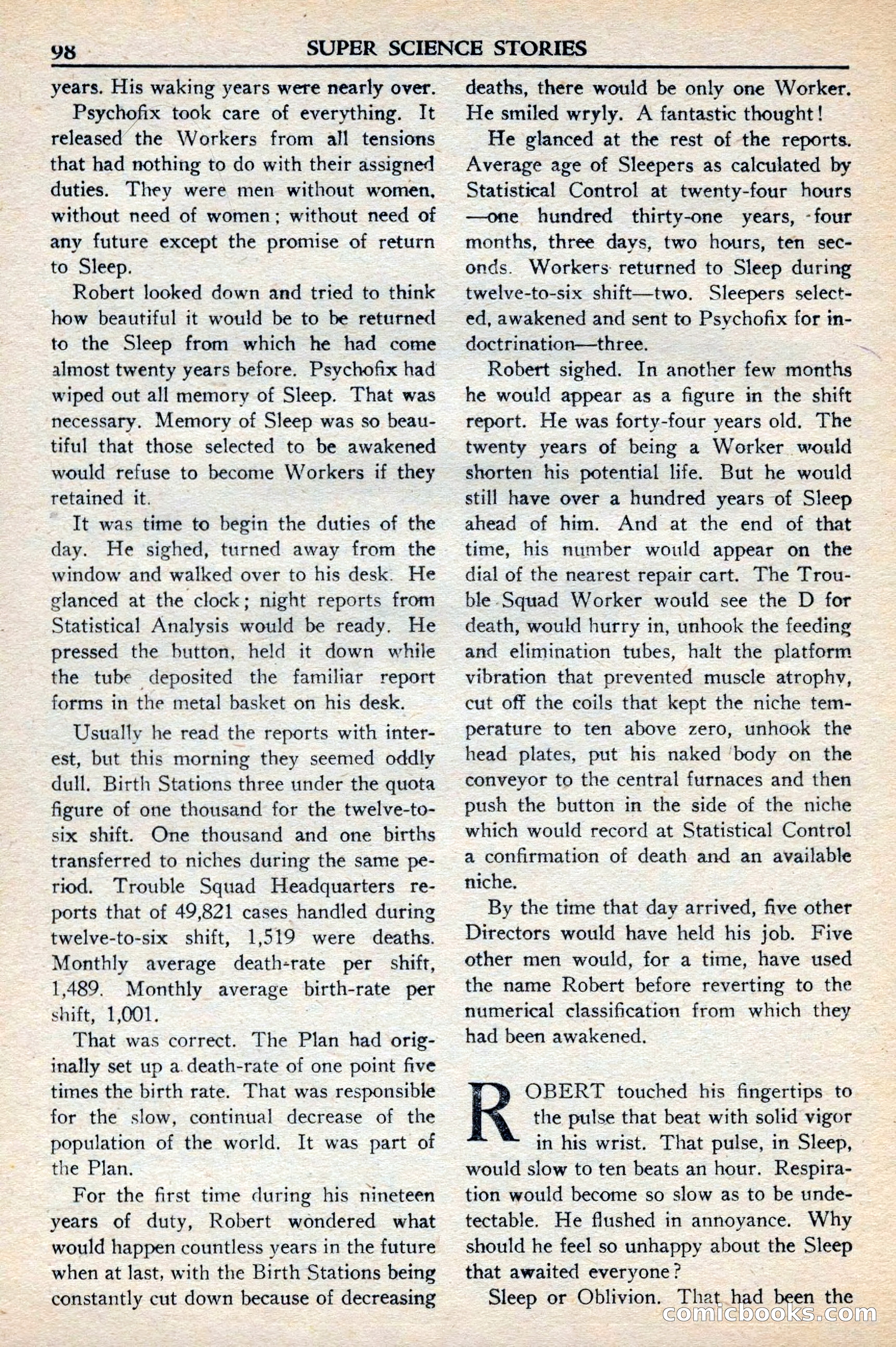 Super Science Stories, November 1949 — page 98 of 132