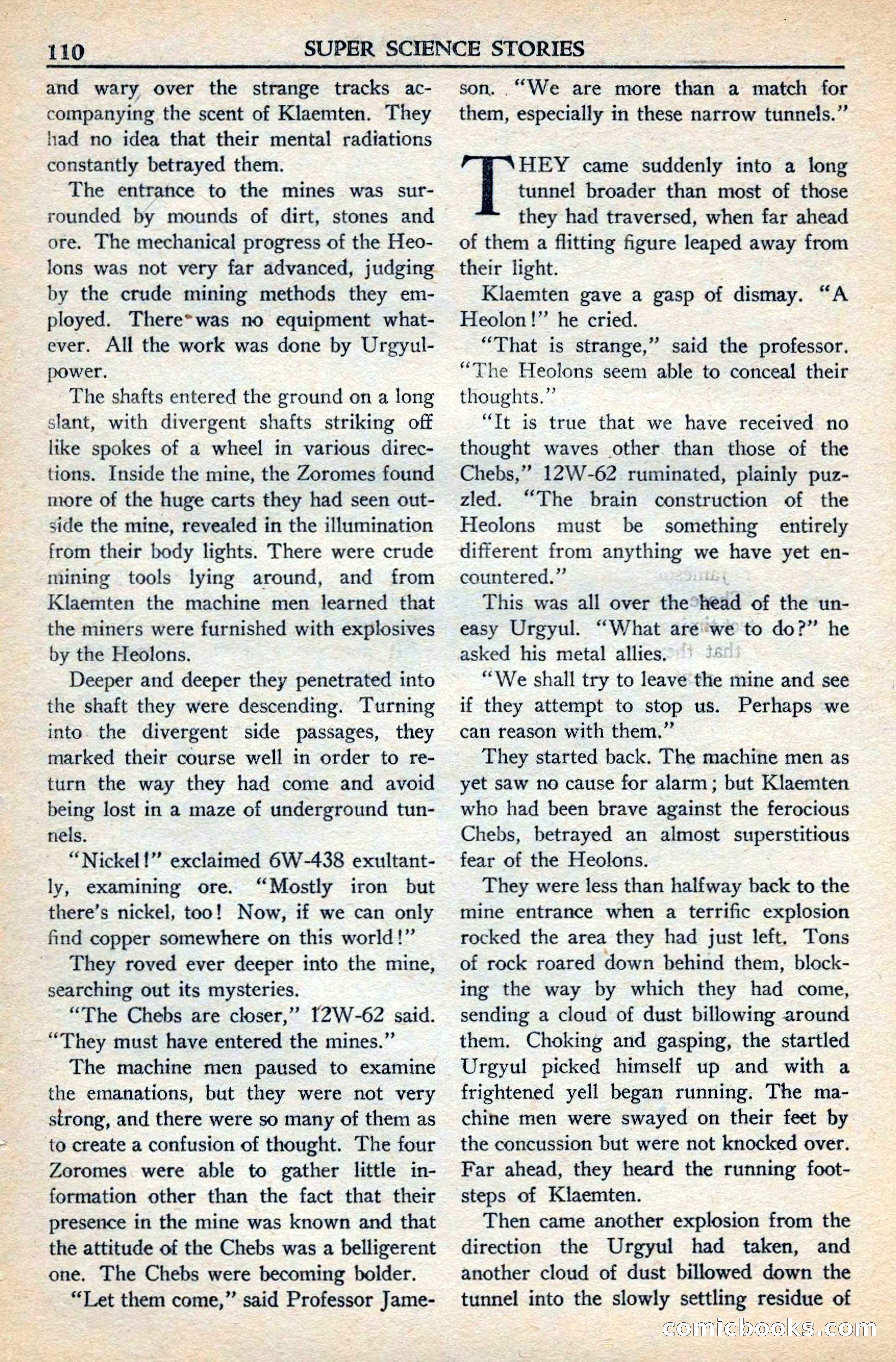 Super Science Stories, November 1949 — page 110 of 132