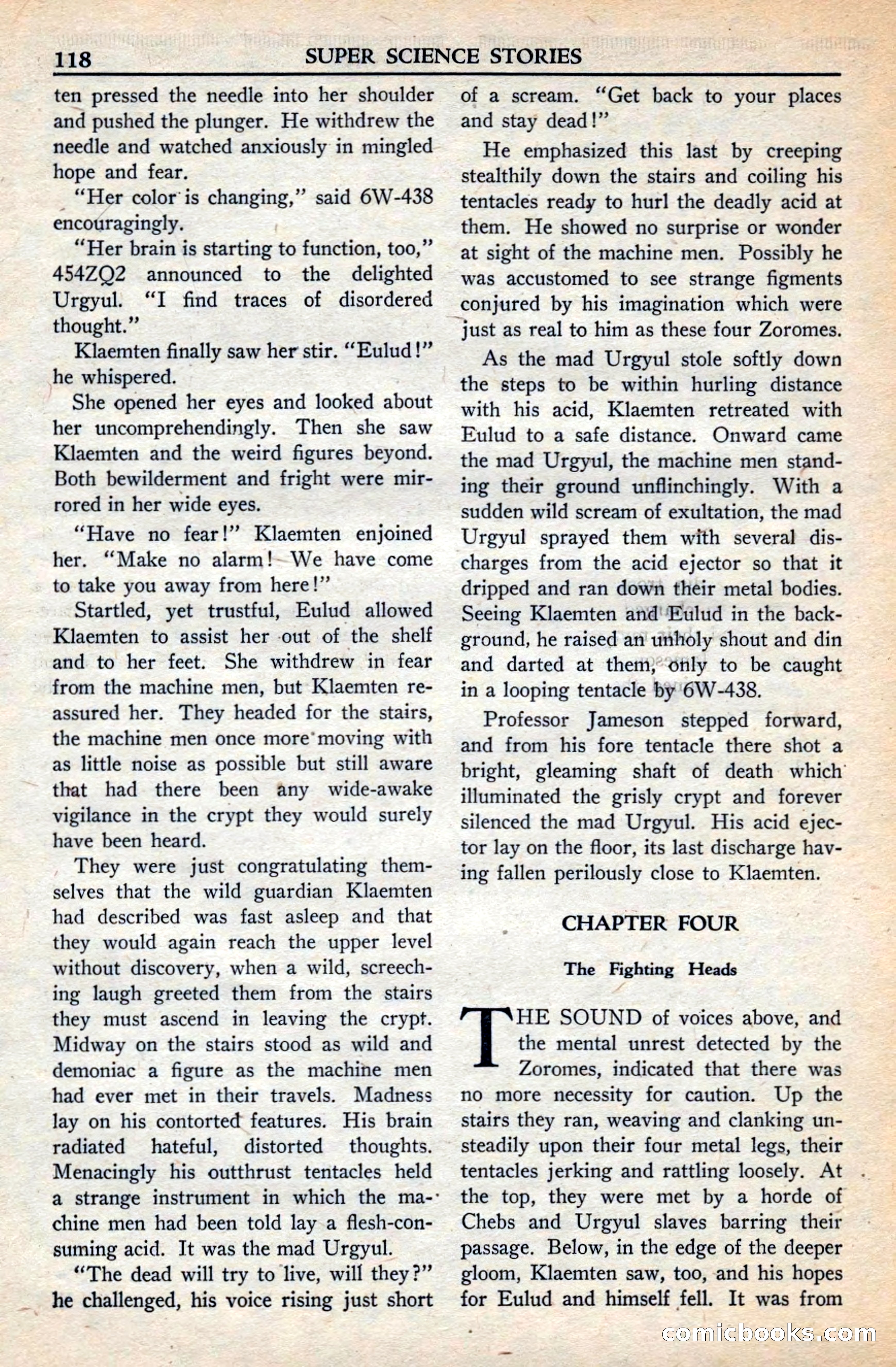 Super Science Stories, November 1949 — page 118 of 132