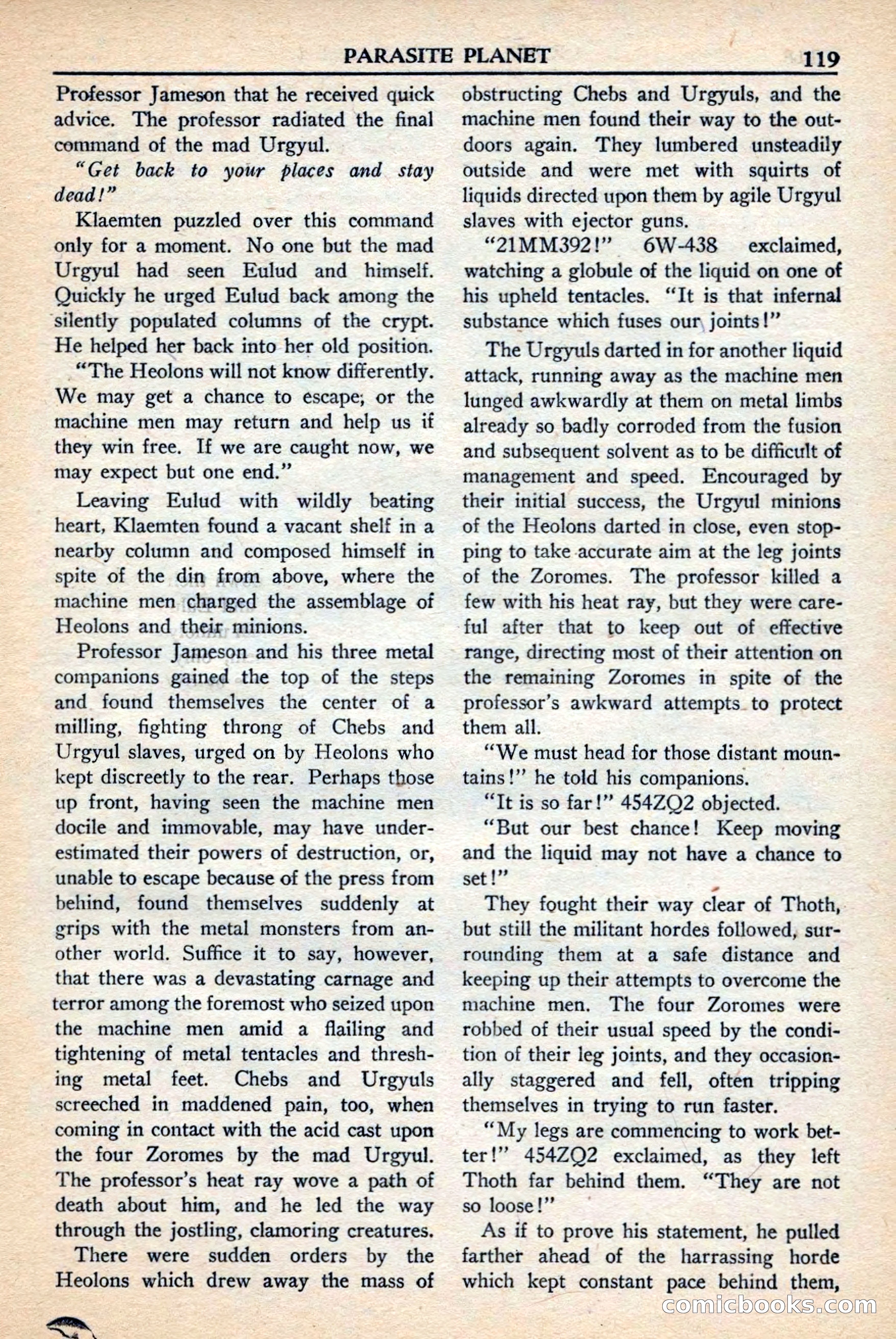 Super Science Stories, November 1949 — page 119 of 132