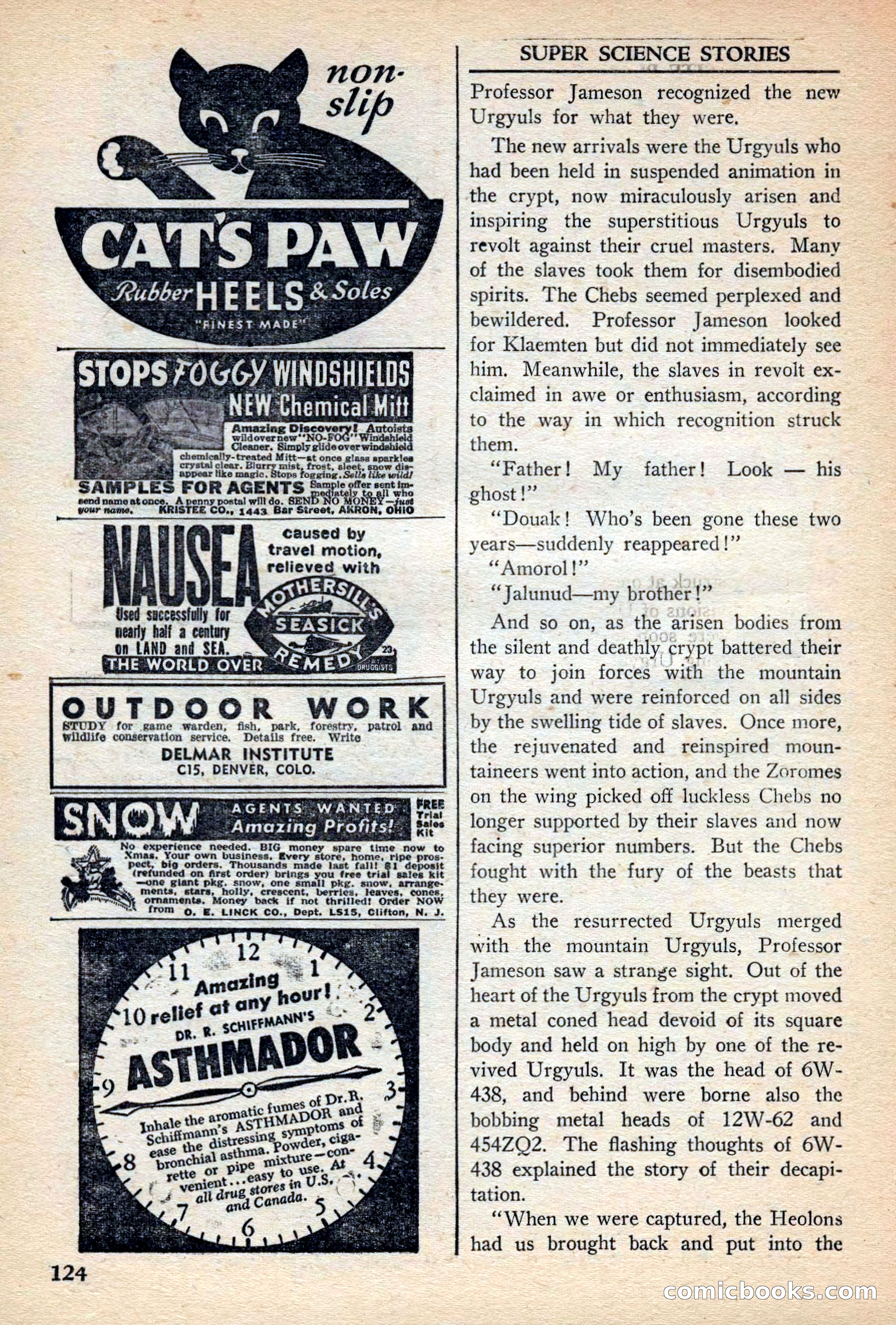 Super Science Stories, November 1949 — page 124 of 132