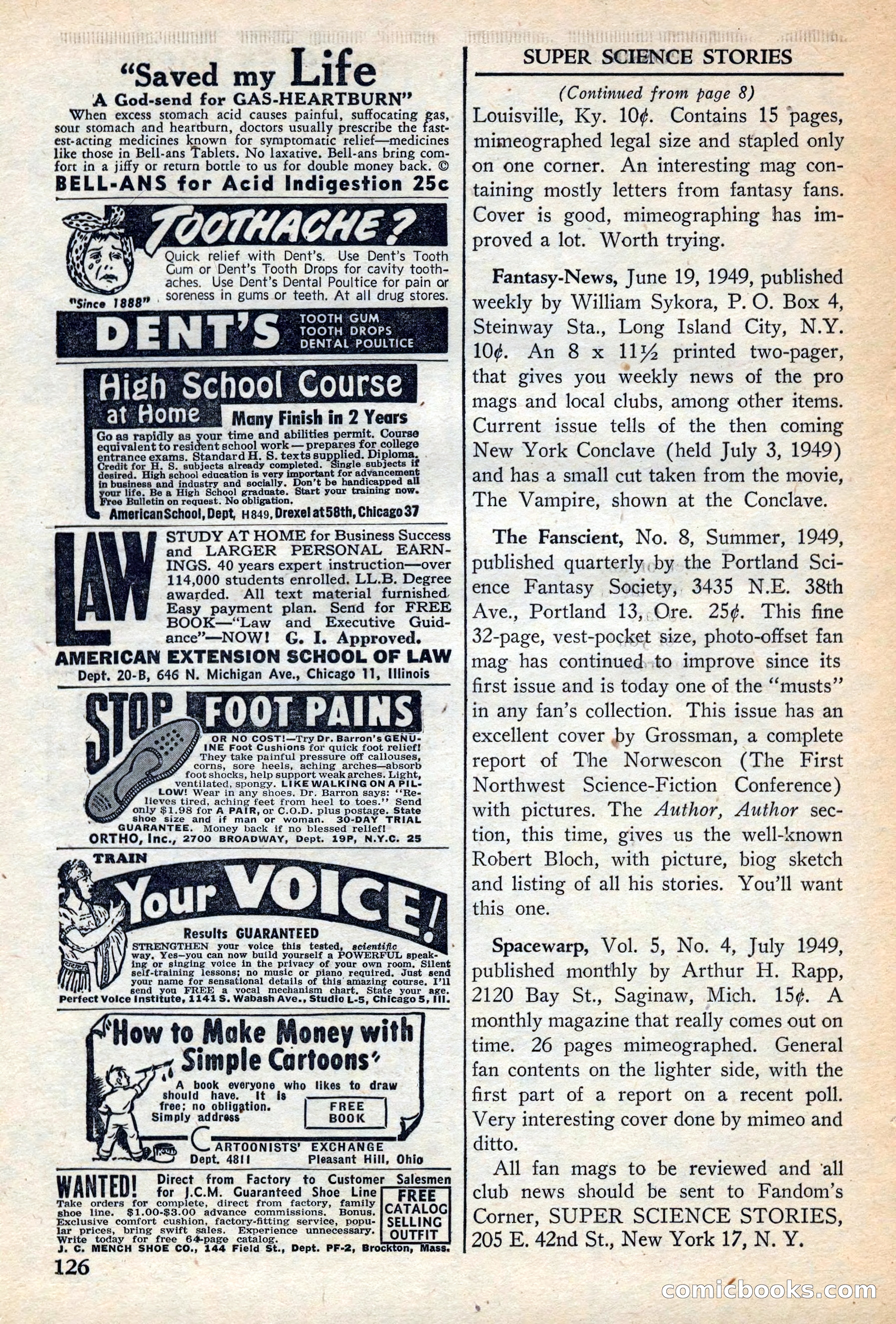 Super Science Stories, November 1949 — page 126 of 132