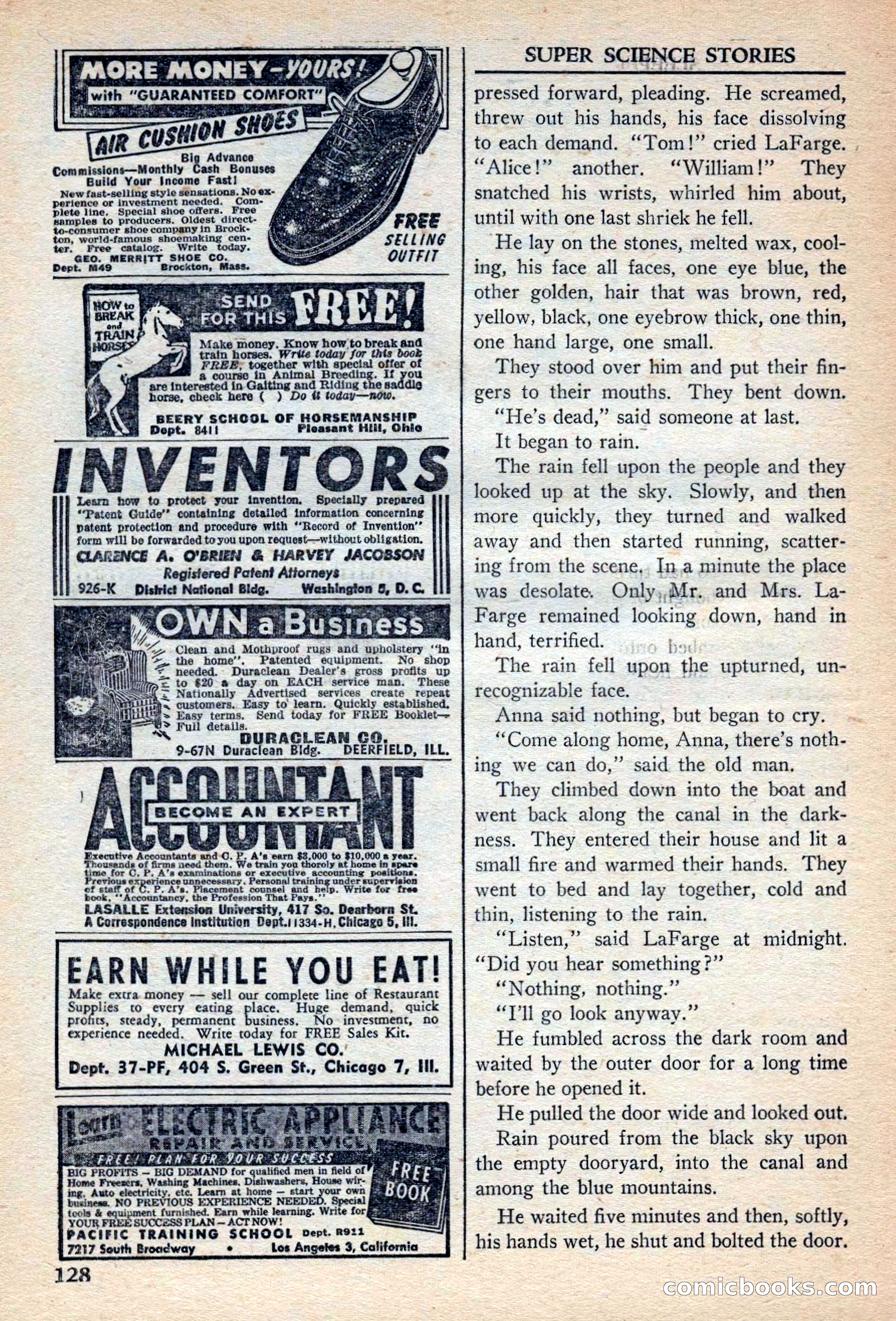 Super Science Stories, November 1949 — page 128 of 132