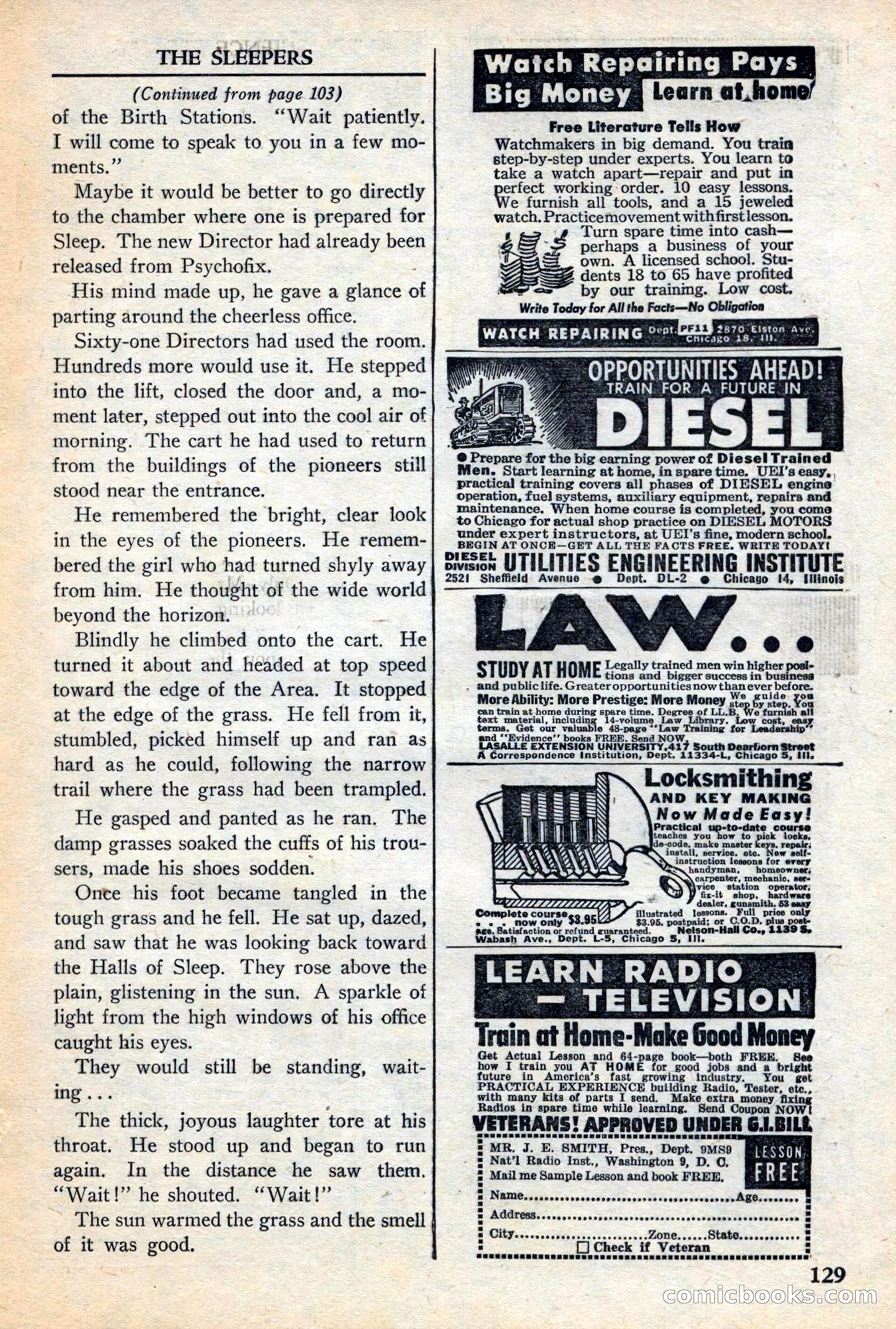 Super Science Stories, November 1949 — page 129 of 132