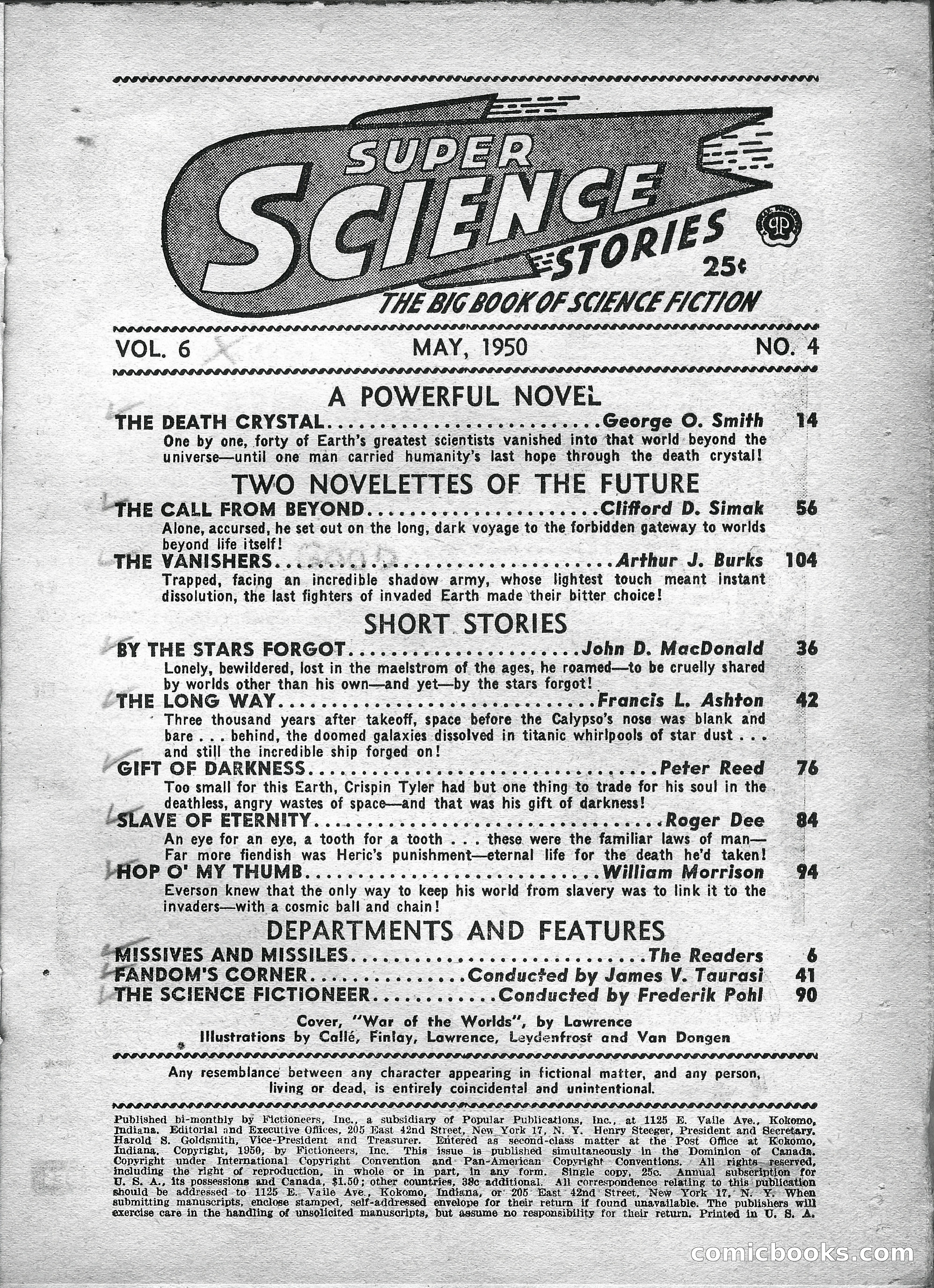Super Science Stories, May 1950 — page 5 of 132