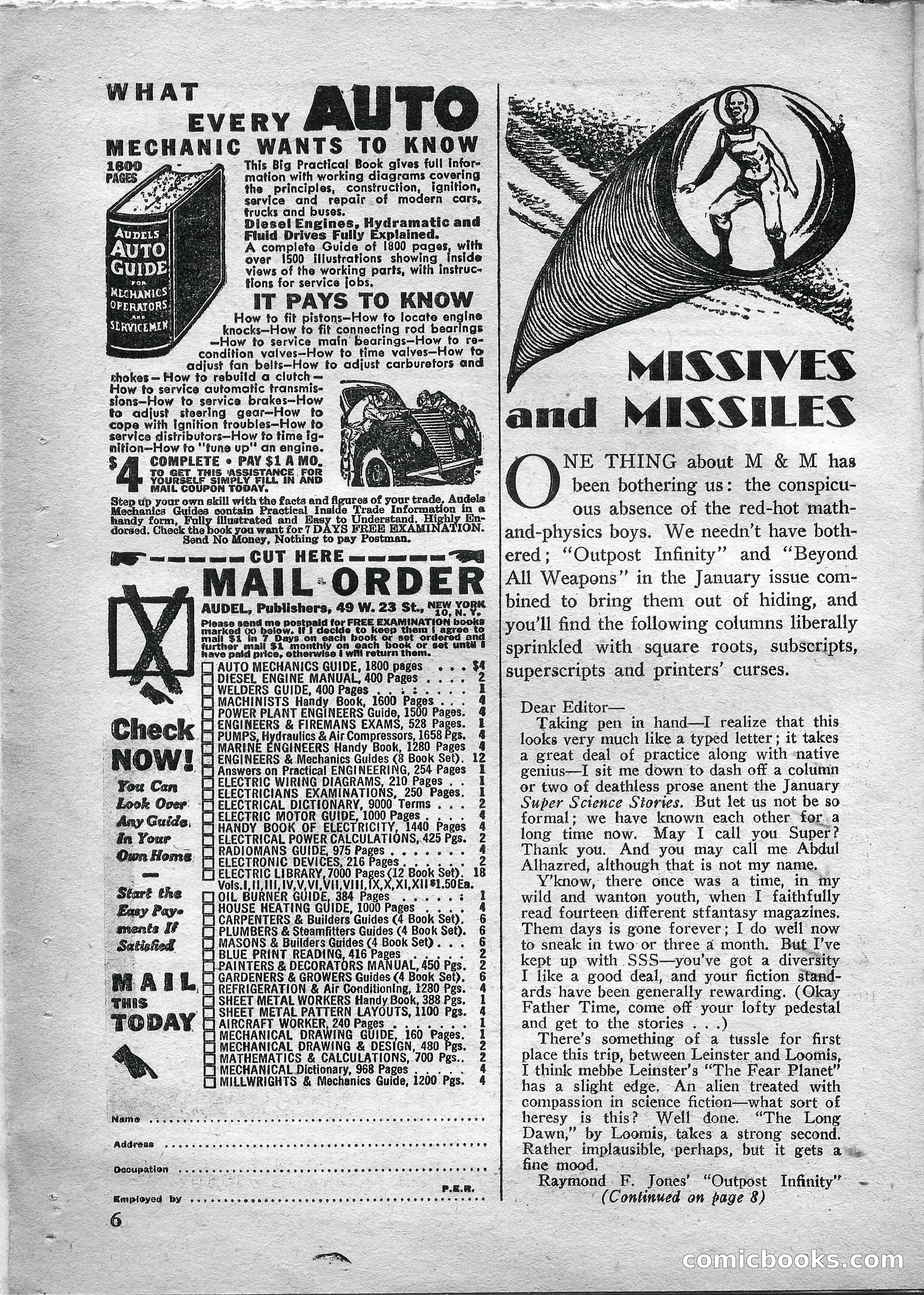 Super Science Stories, May 1950 — page 6 of 132