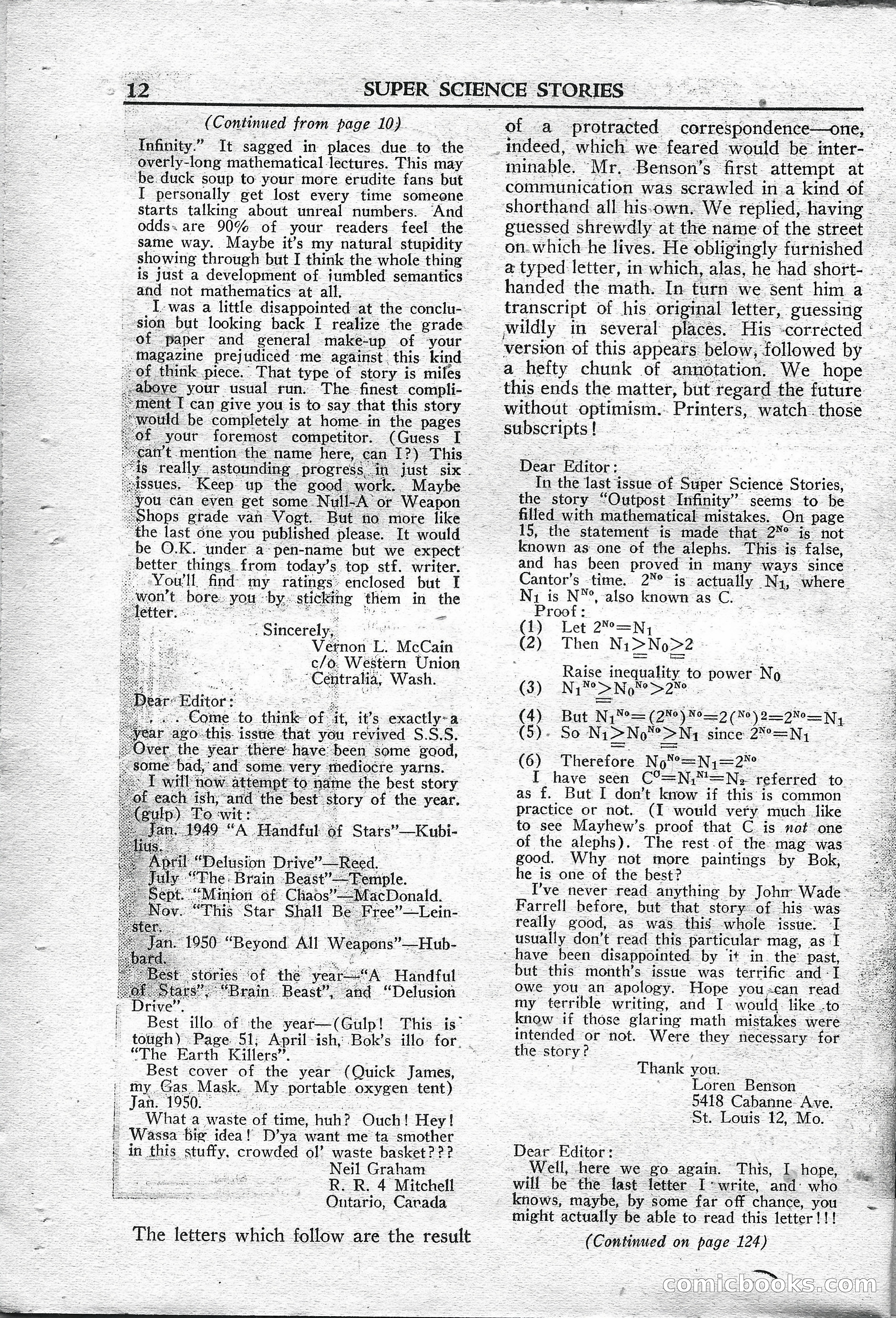 Super Science Stories, May 1950 — page 12 of 132