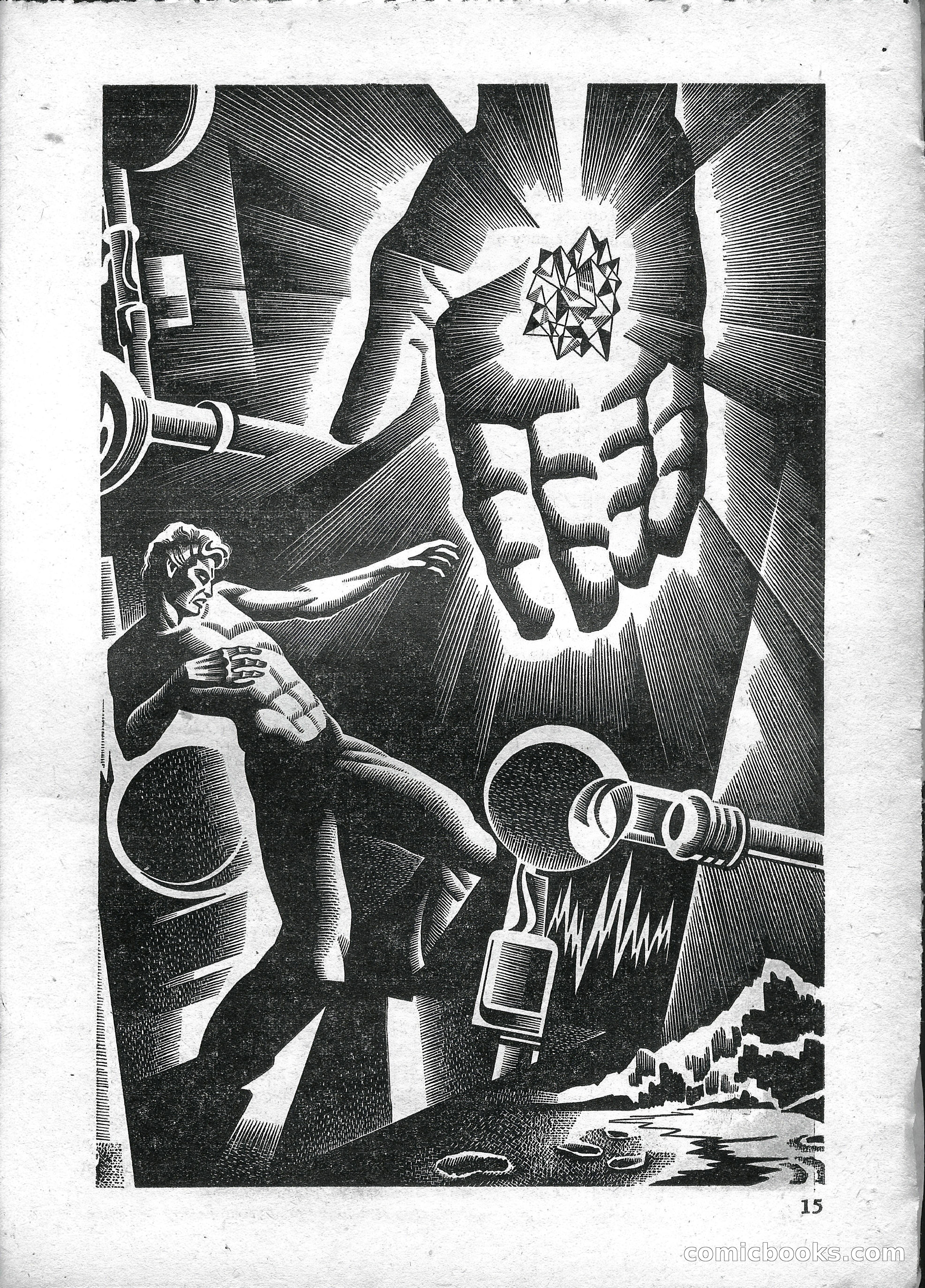 Super Science Stories, May 1950 — page 15 of 132