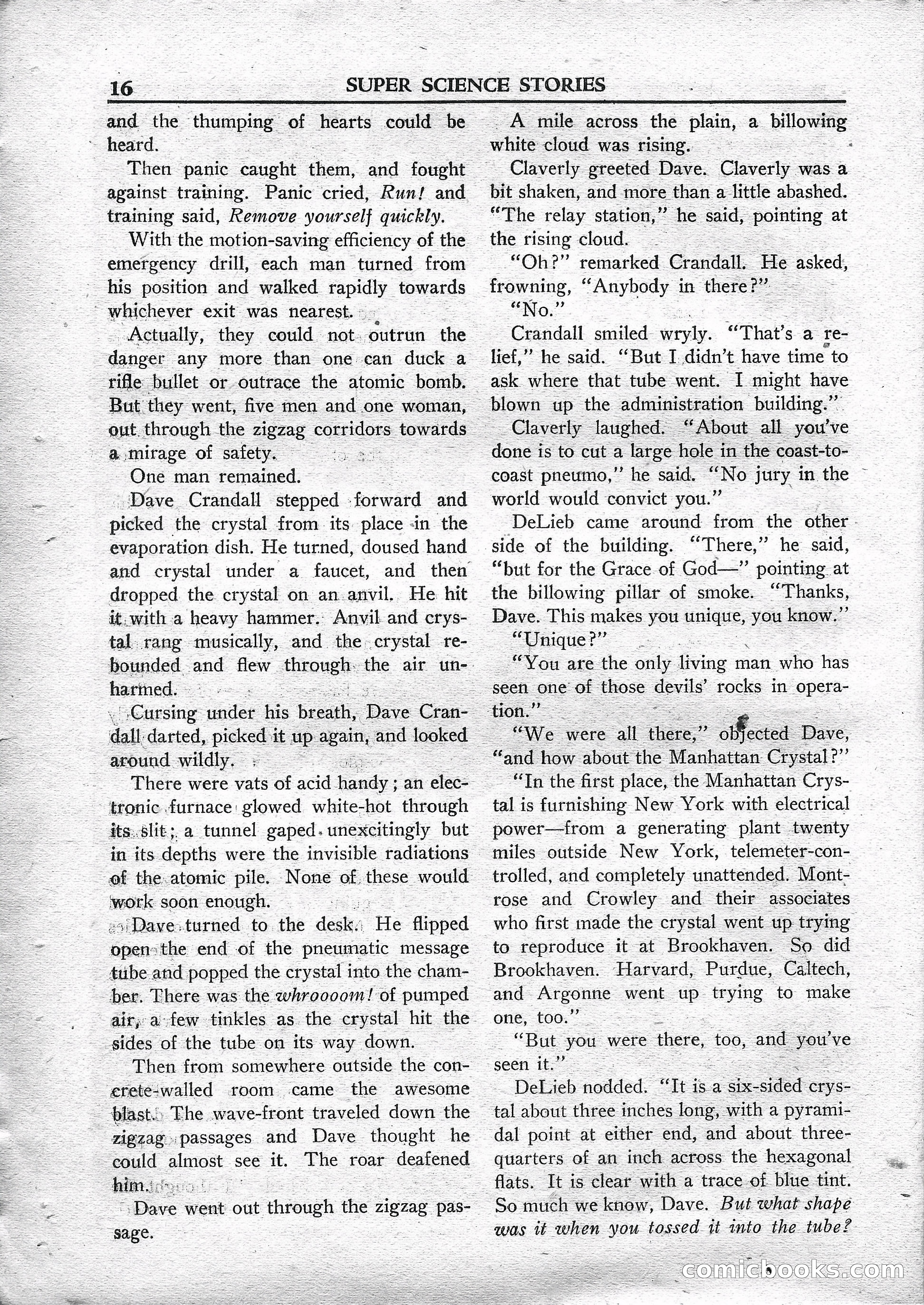 Super Science Stories, May 1950 — page 16 of 132