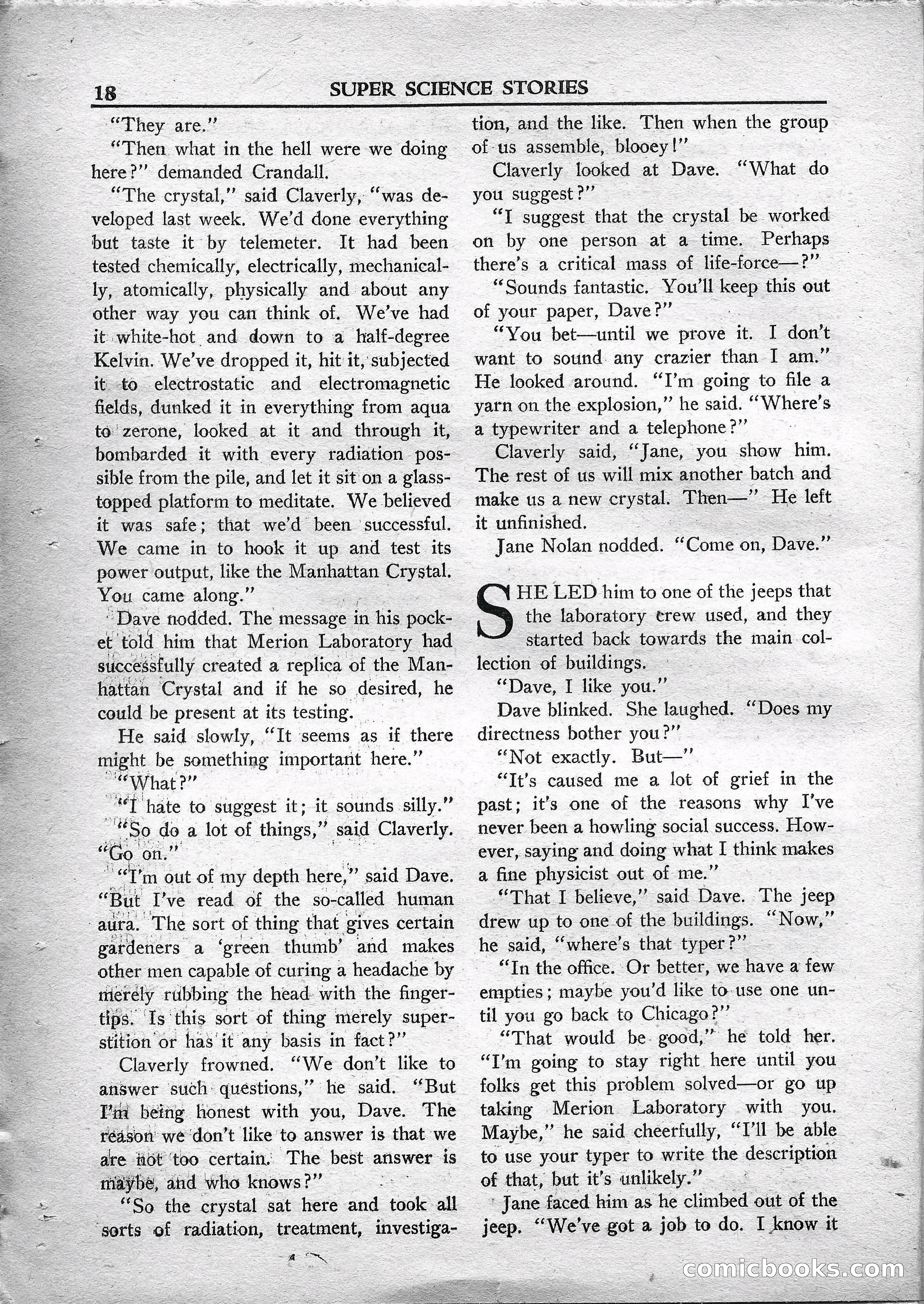 Super Science Stories, May 1950 — page 18 of 132