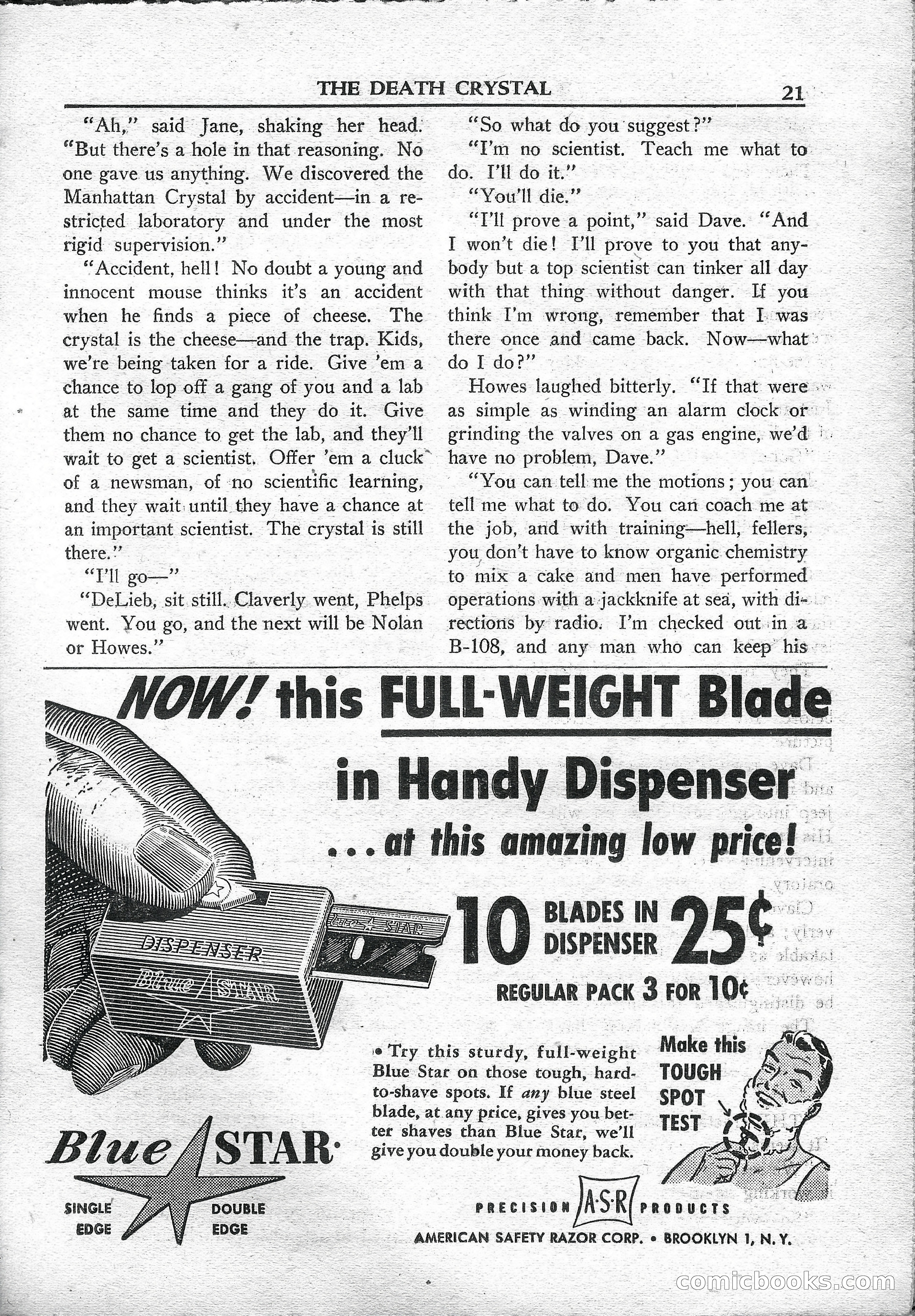 Super Science Stories, May 1950 — page 21 of 132