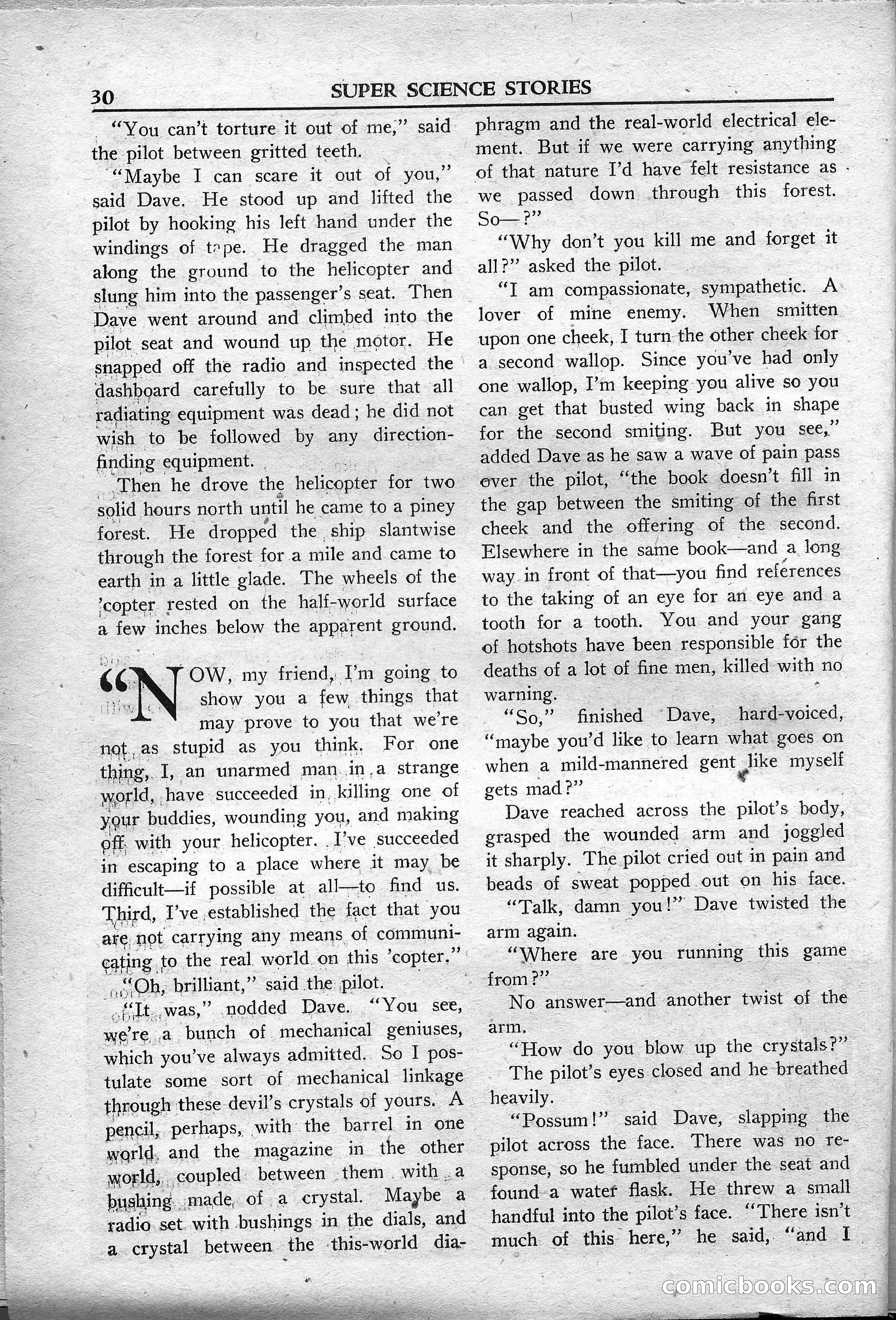 Super Science Stories, May 1950 — page 30 of 132