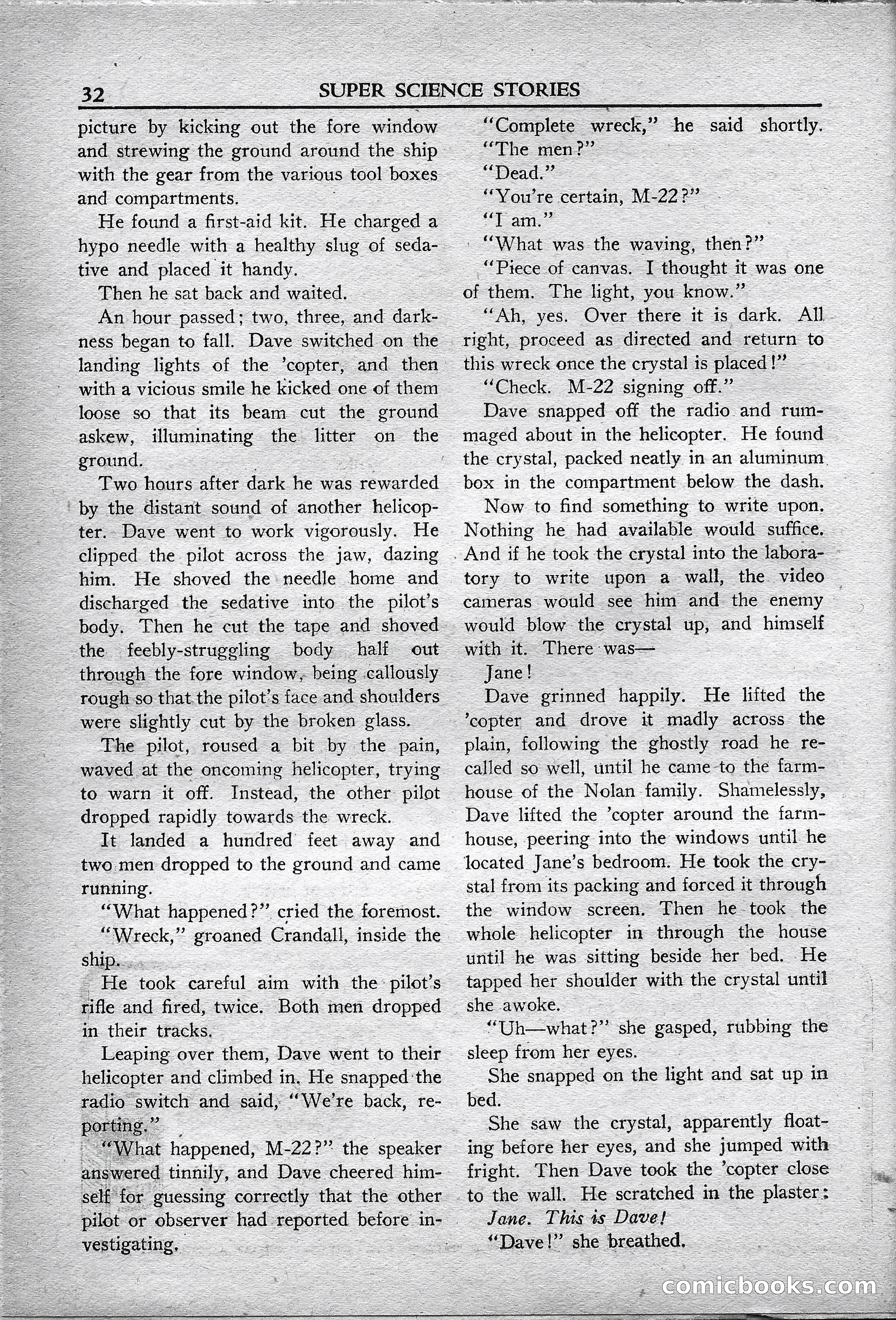 Super Science Stories, May 1950 — page 32 of 132