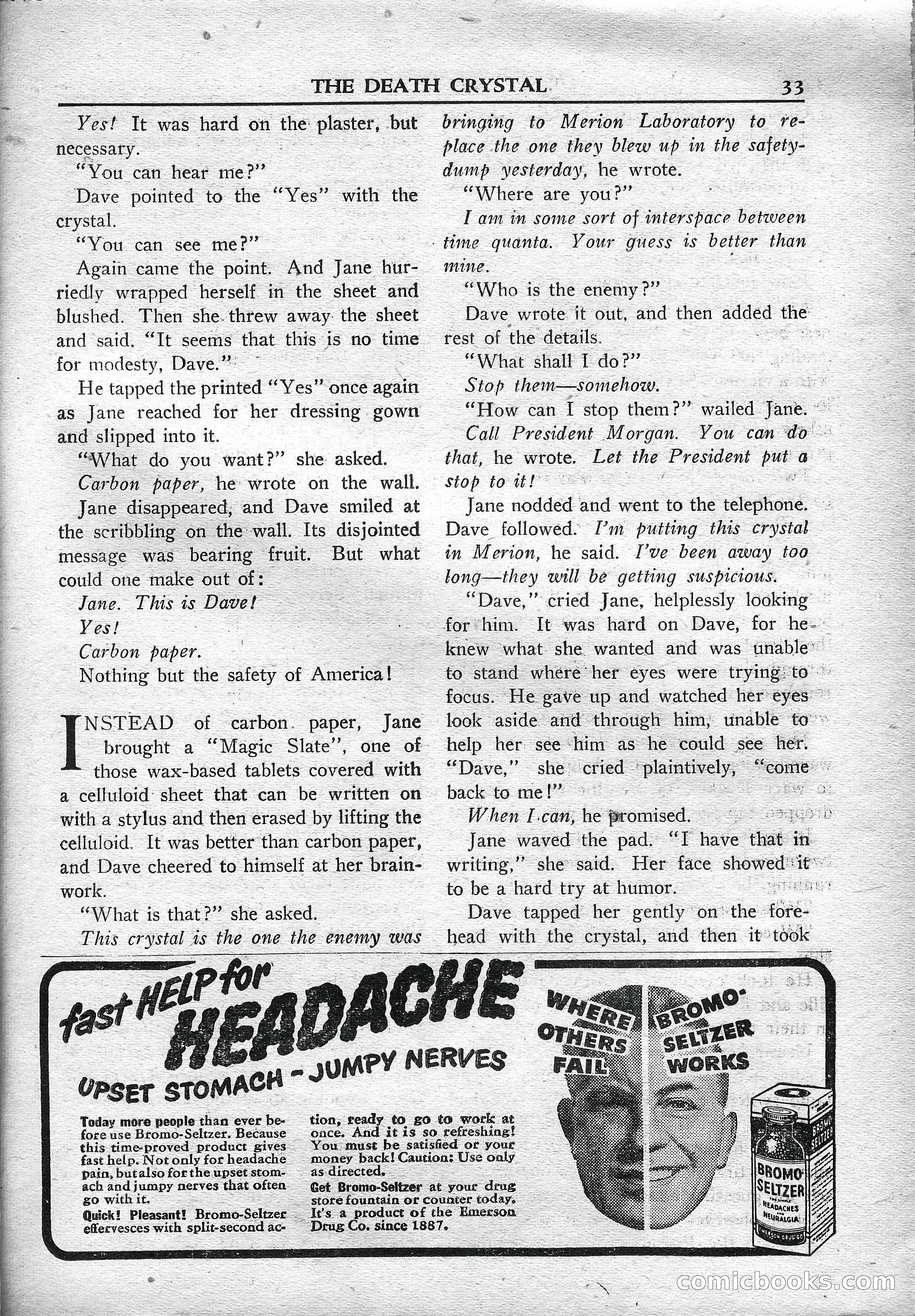 Super Science Stories, May 1950 — page 33 of 132