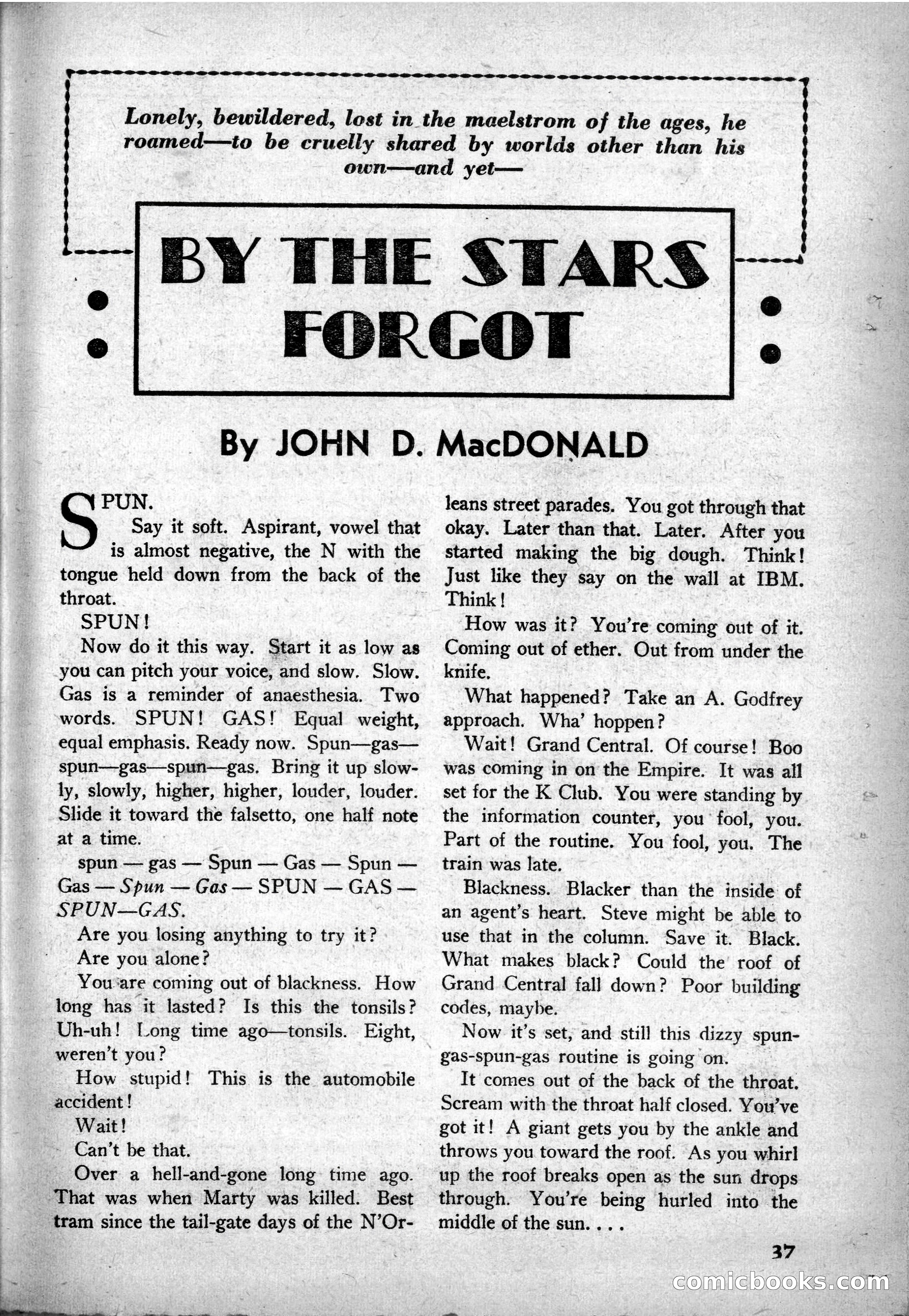 Super Science Stories, May 1950 — page 37 of 132