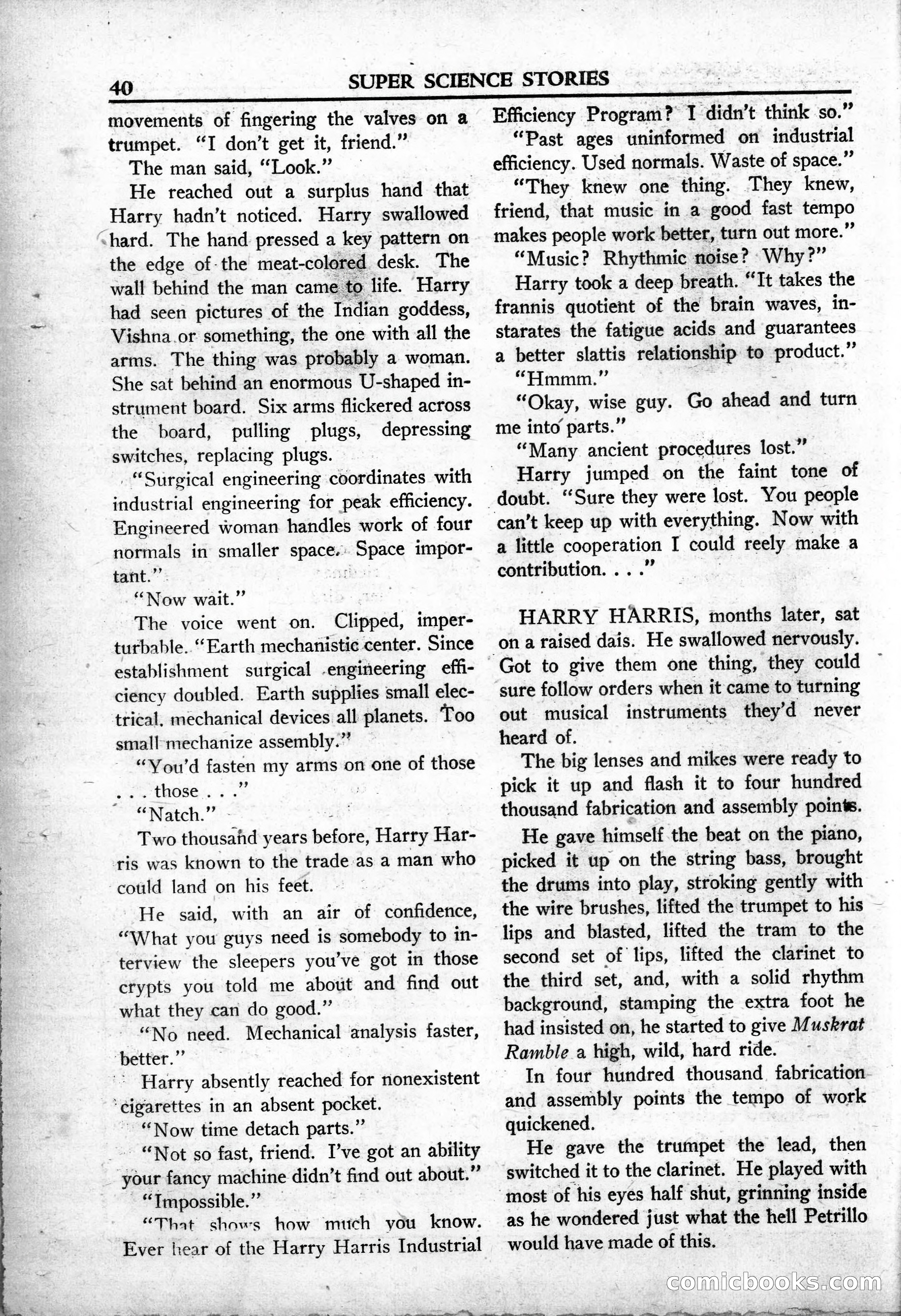 Super Science Stories, May 1950 — page 40 of 132
