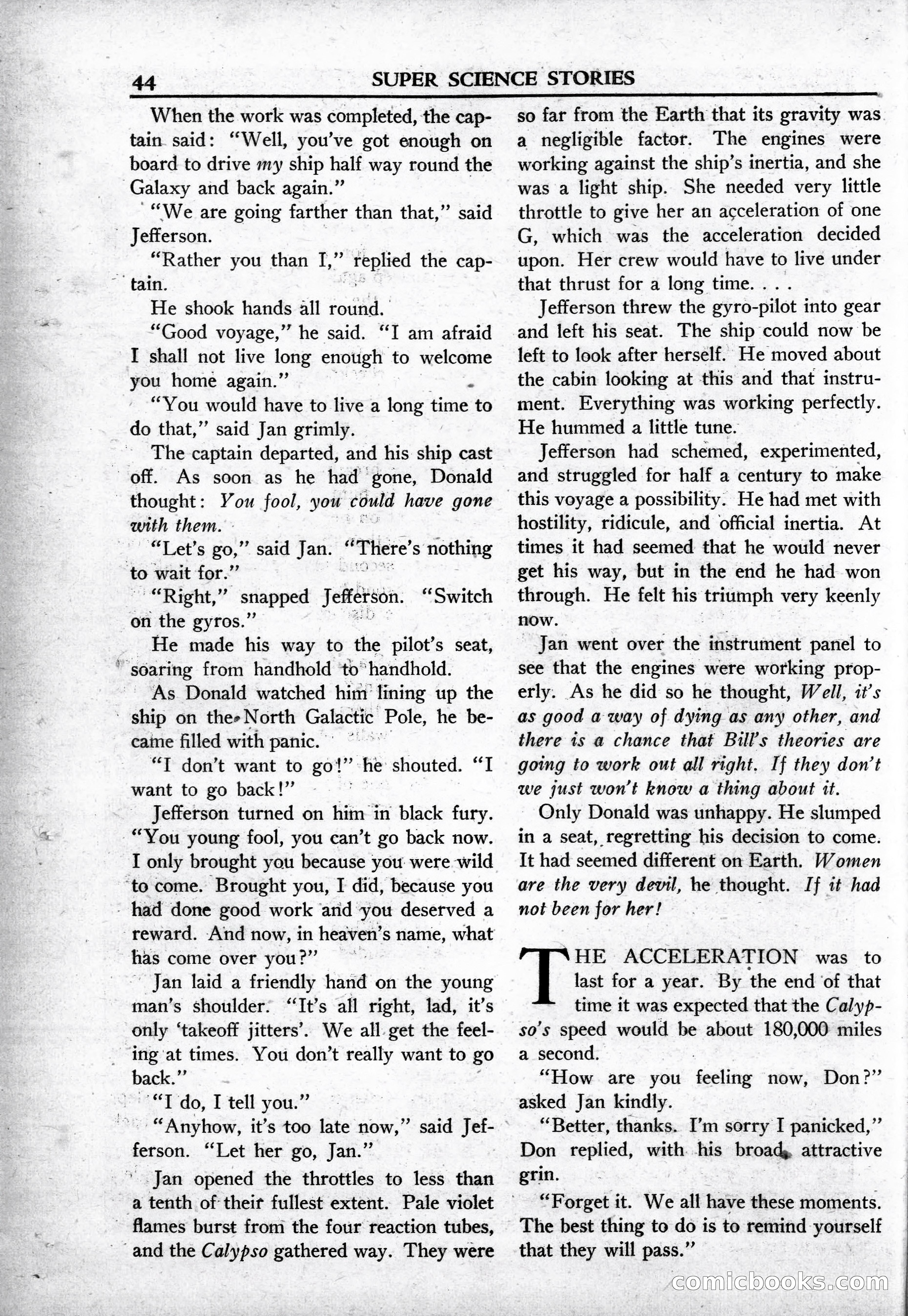 Super Science Stories, May 1950 — page 44 of 132