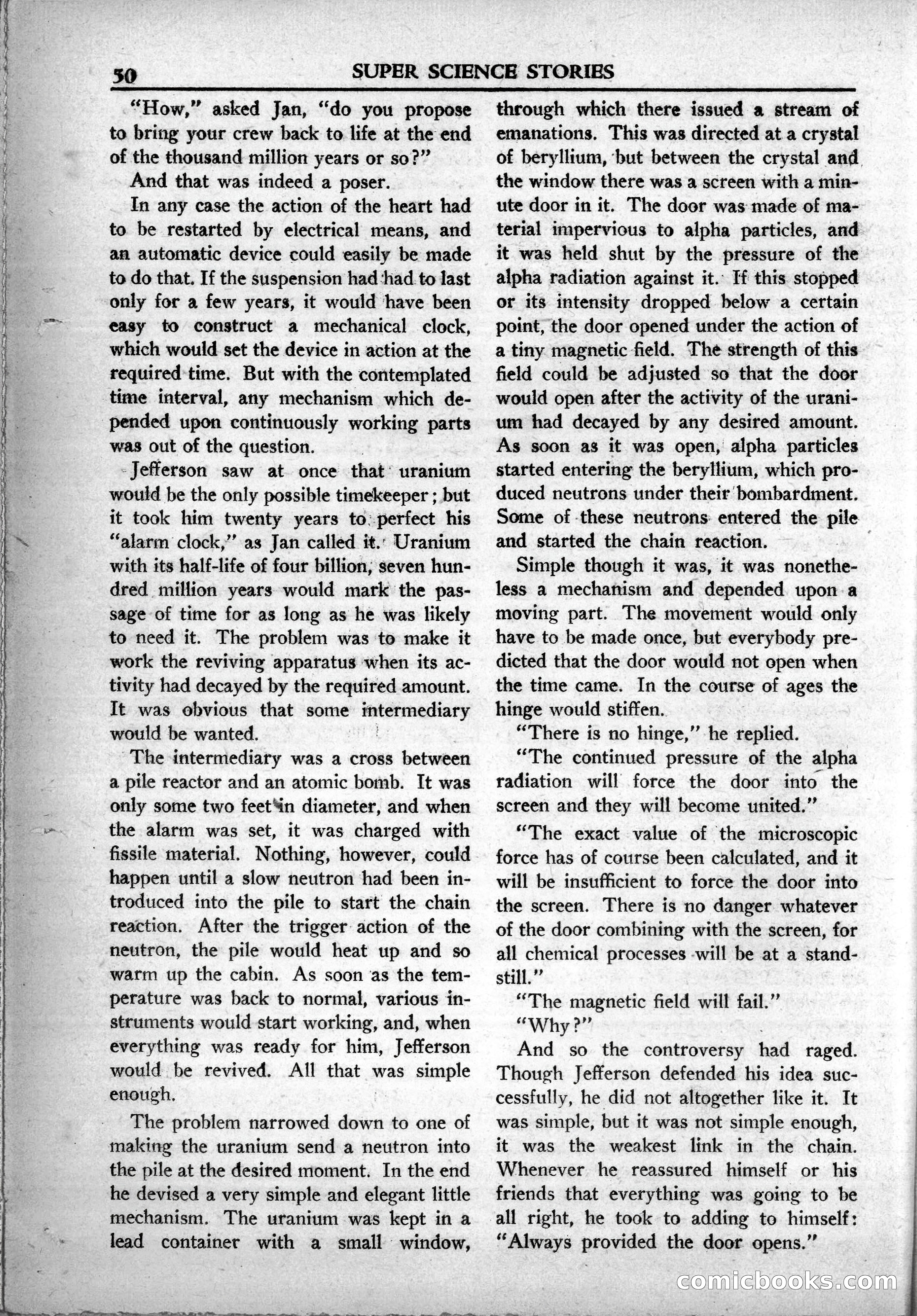Super Science Stories, May 1950 — page 50 of 132