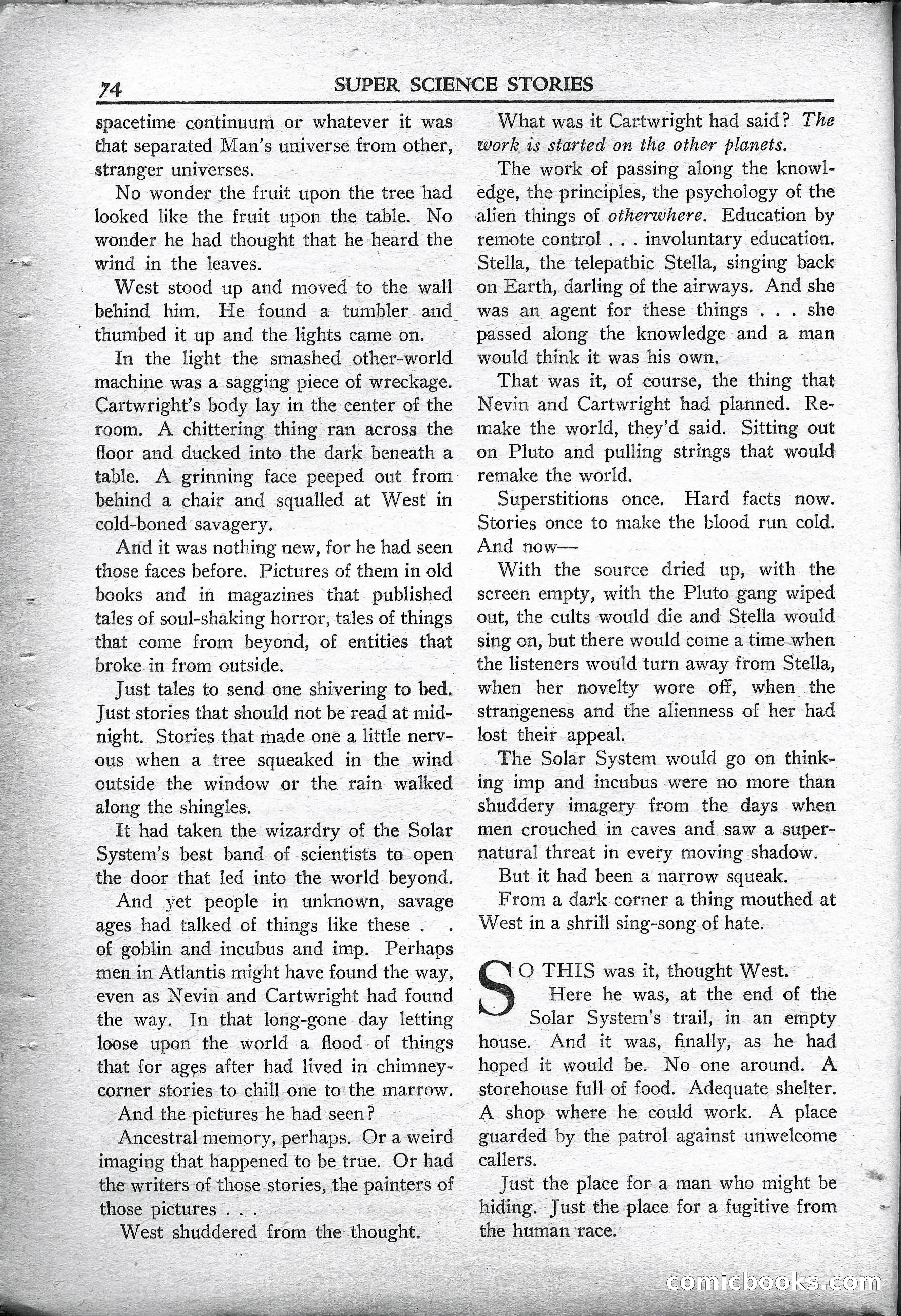 Super Science Stories, May 1950 — page 74 of 132
