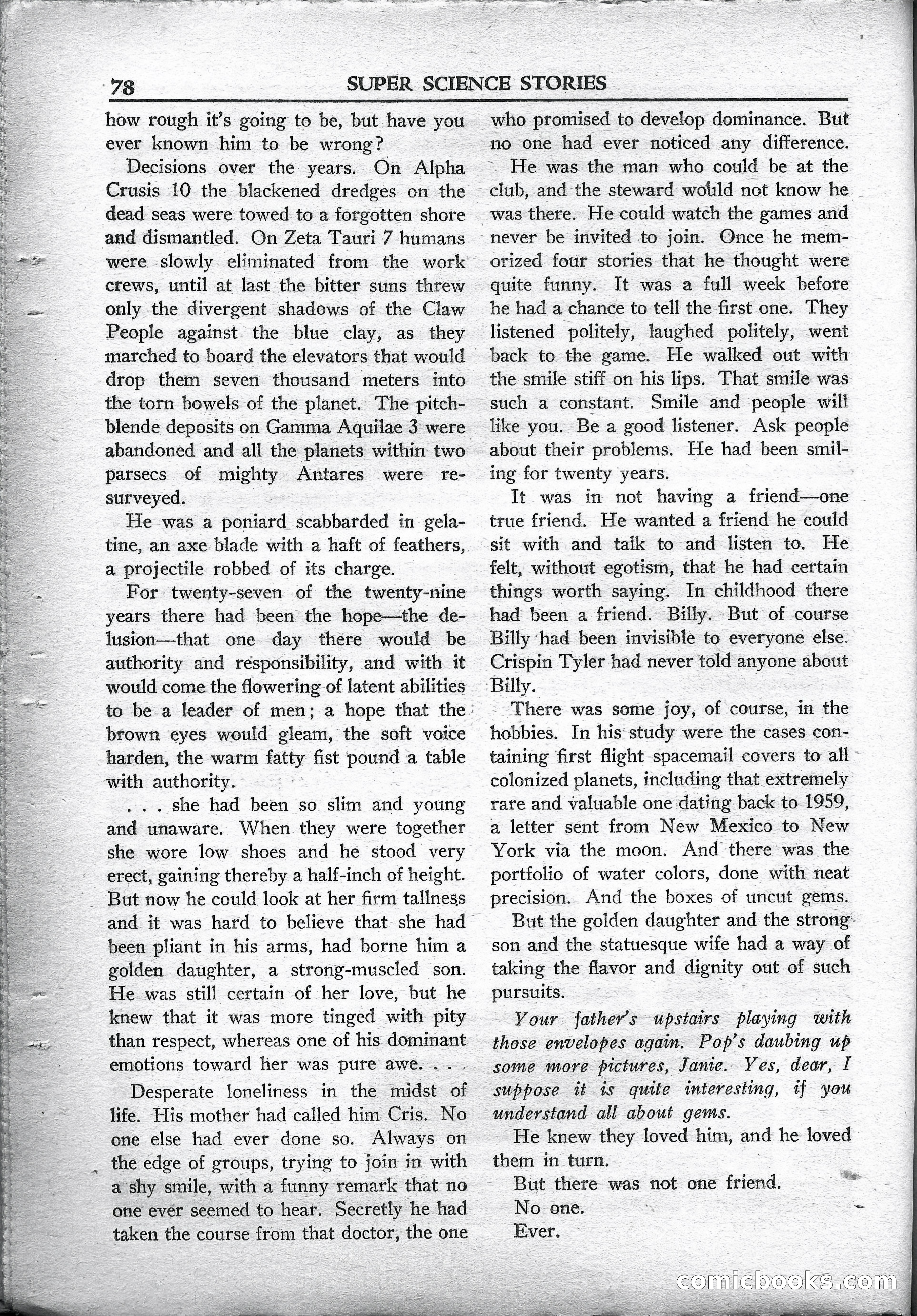 Super Science Stories, May 1950 — page 78 of 132