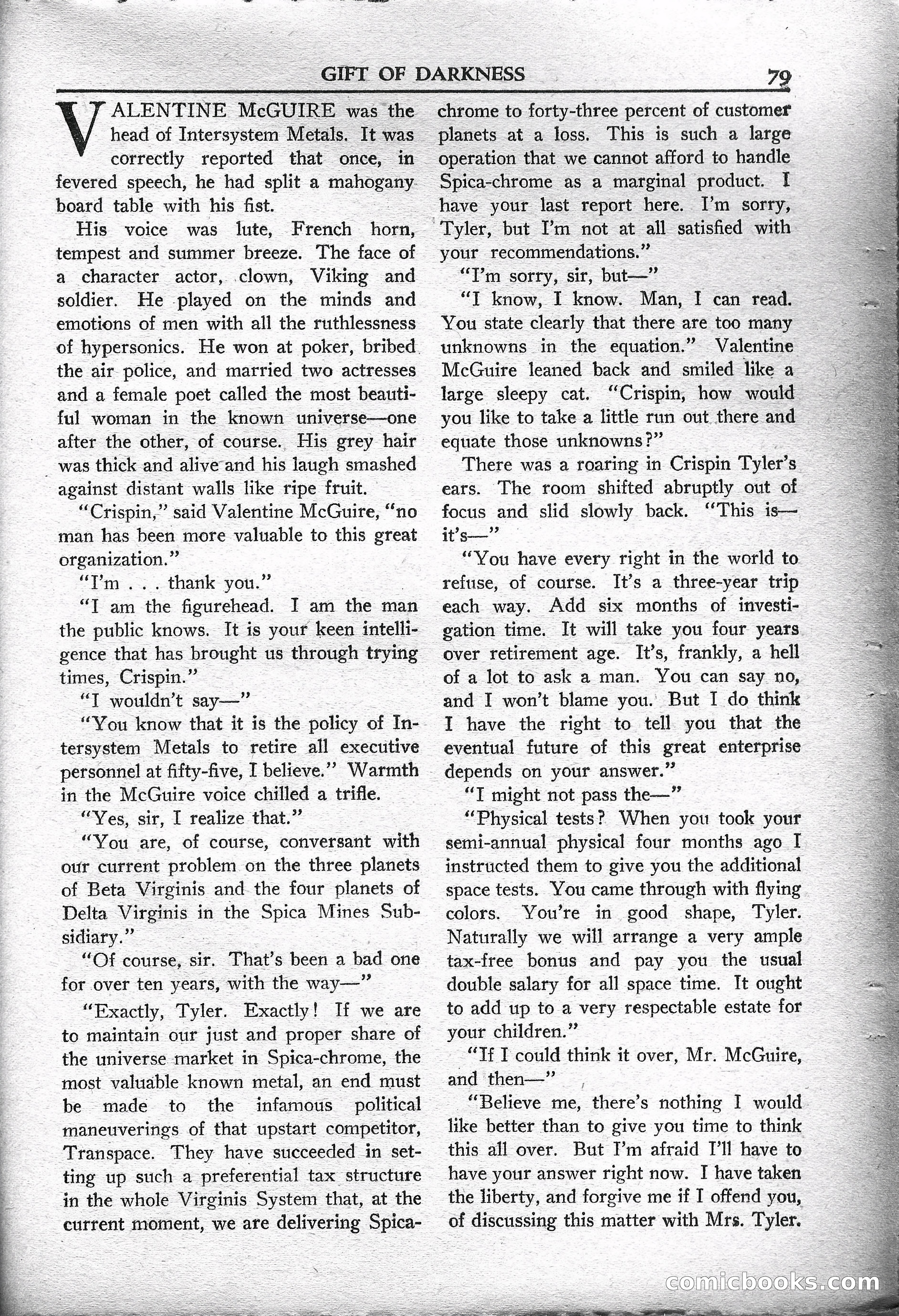 Super Science Stories, May 1950 — page 79 of 132