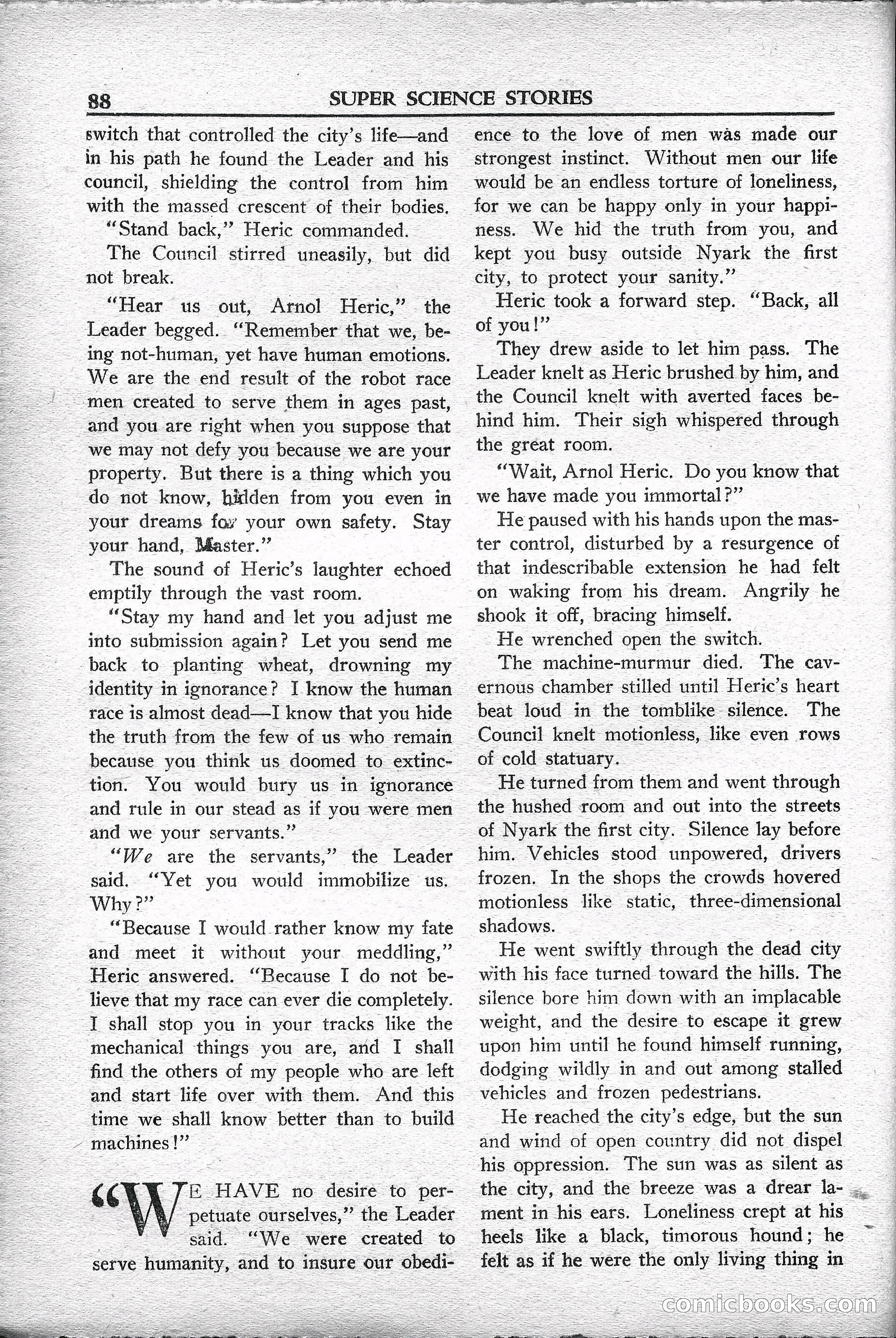 Super Science Stories, May 1950 — page 88 of 132