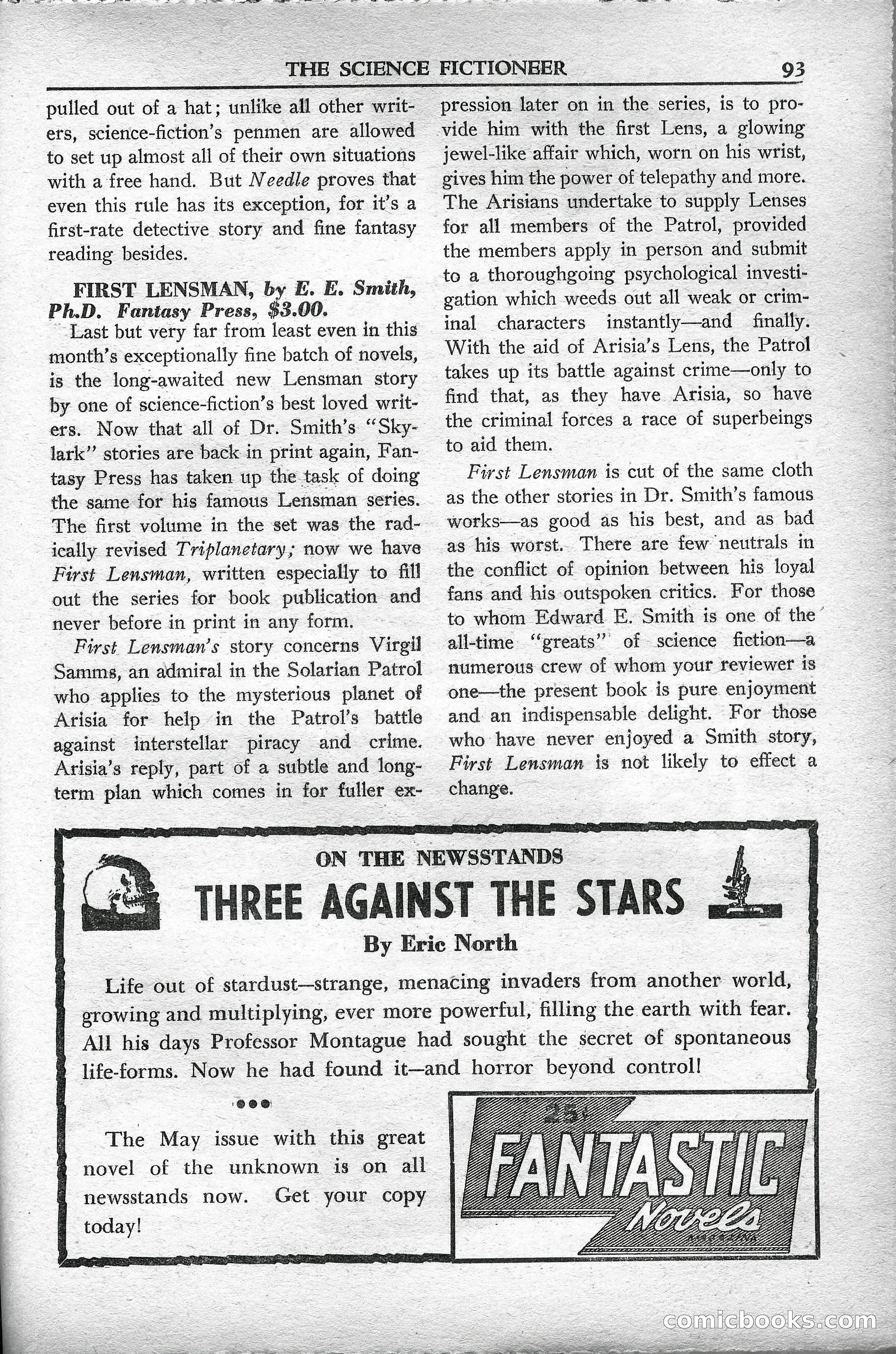 Super Science Stories, May 1950 — page 93 of 132