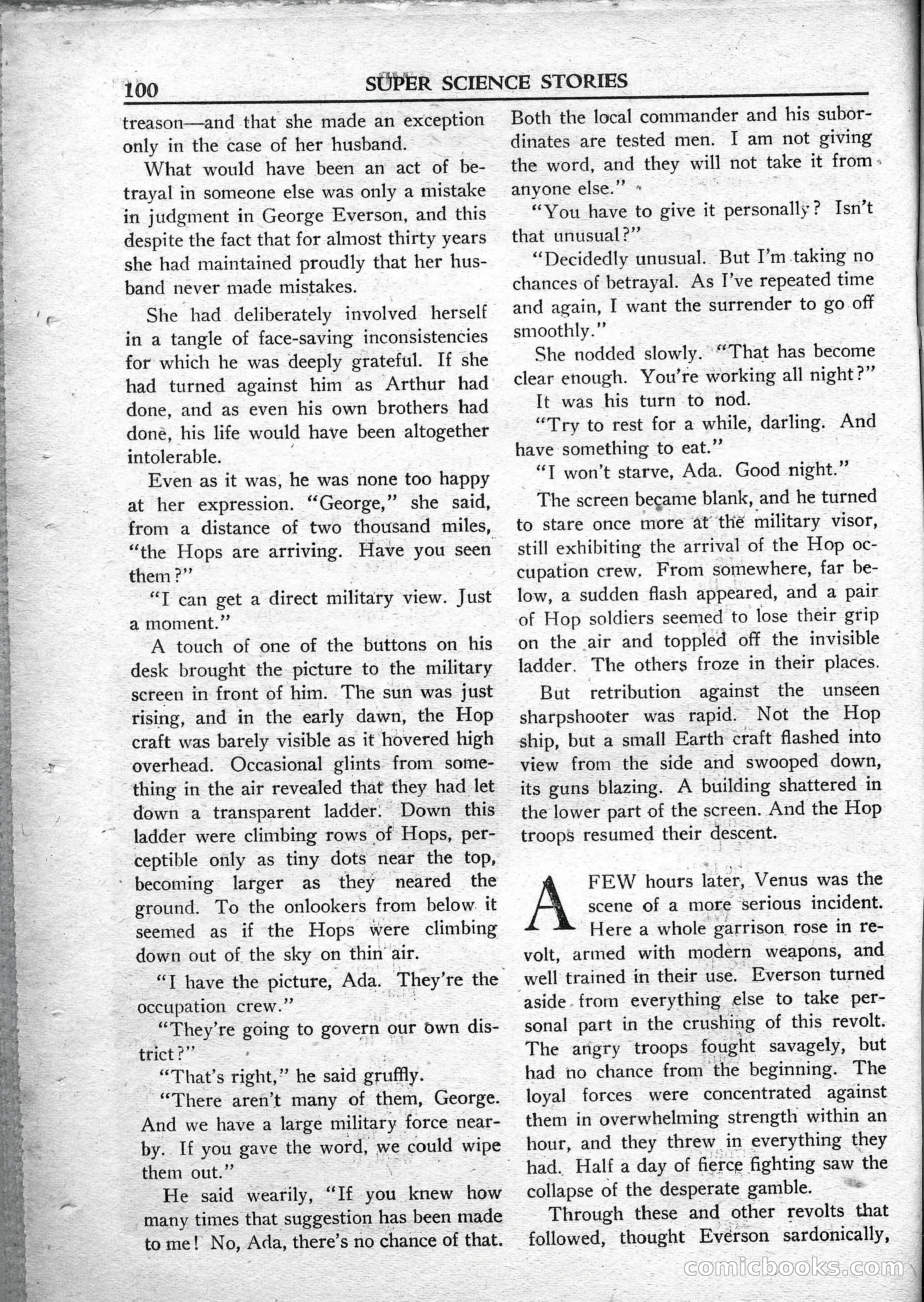 Super Science Stories, May 1950 — page 100 of 132