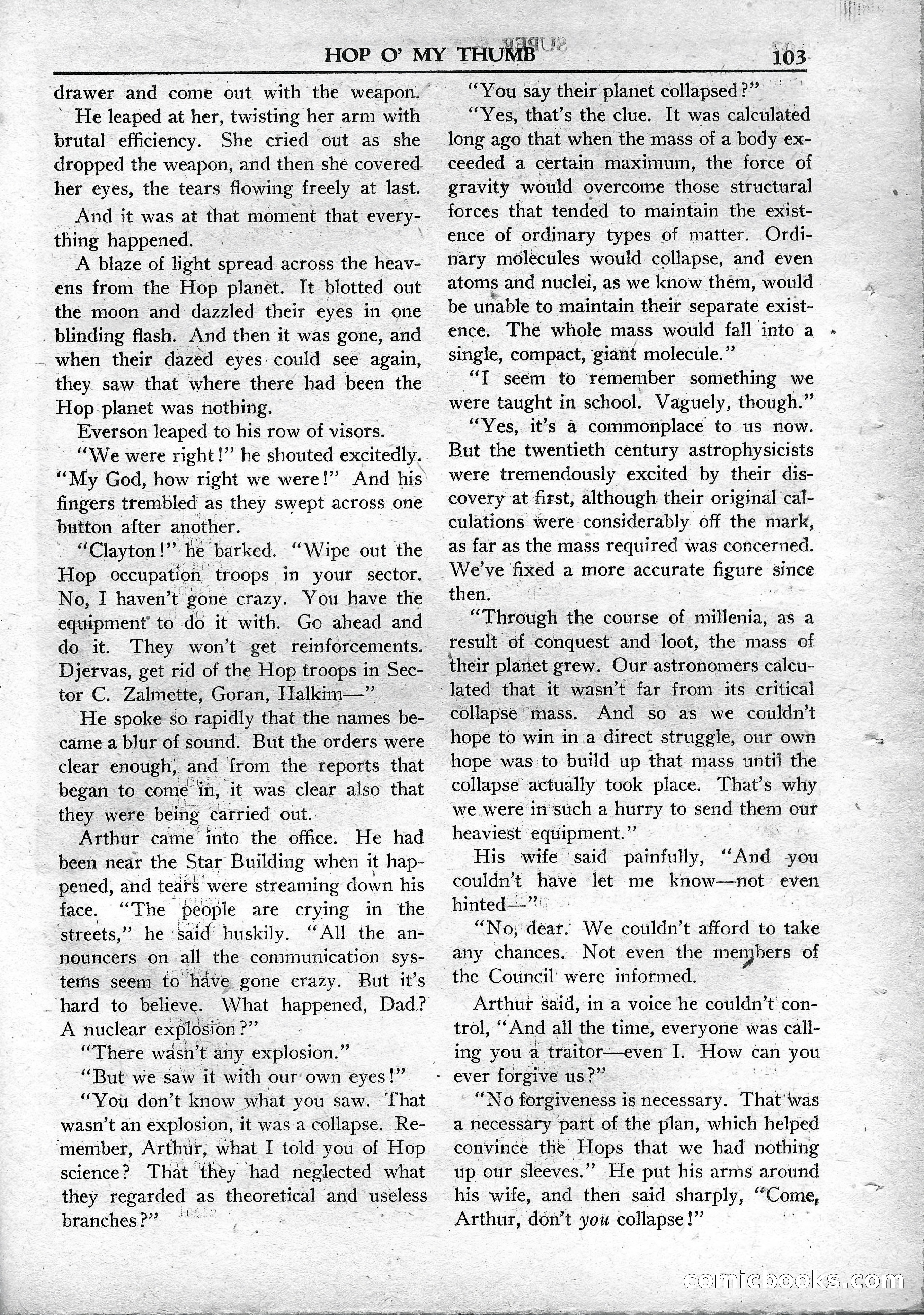 Super Science Stories, May 1950 — page 103 of 132