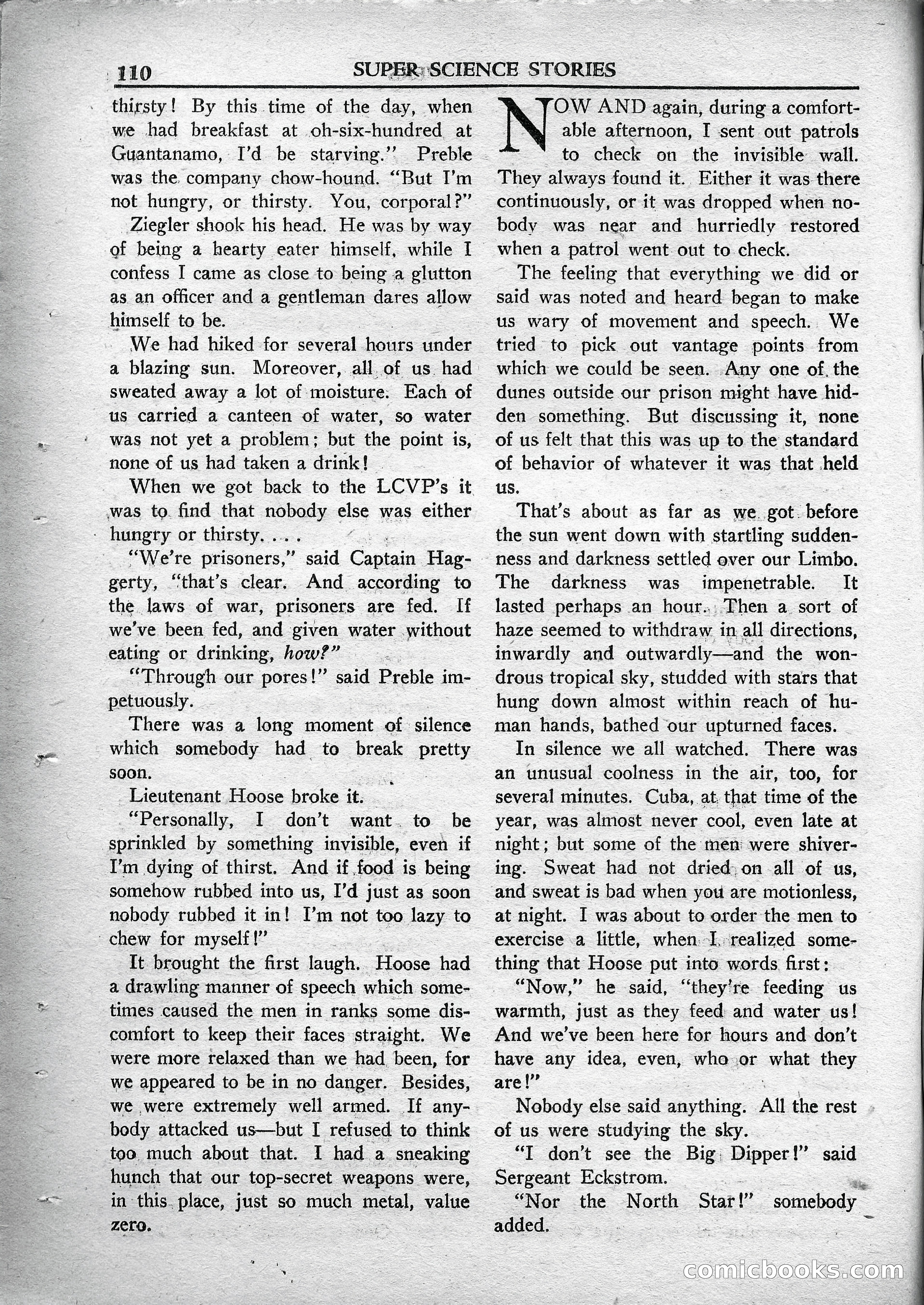 Super Science Stories, May 1950 — page 110 of 132