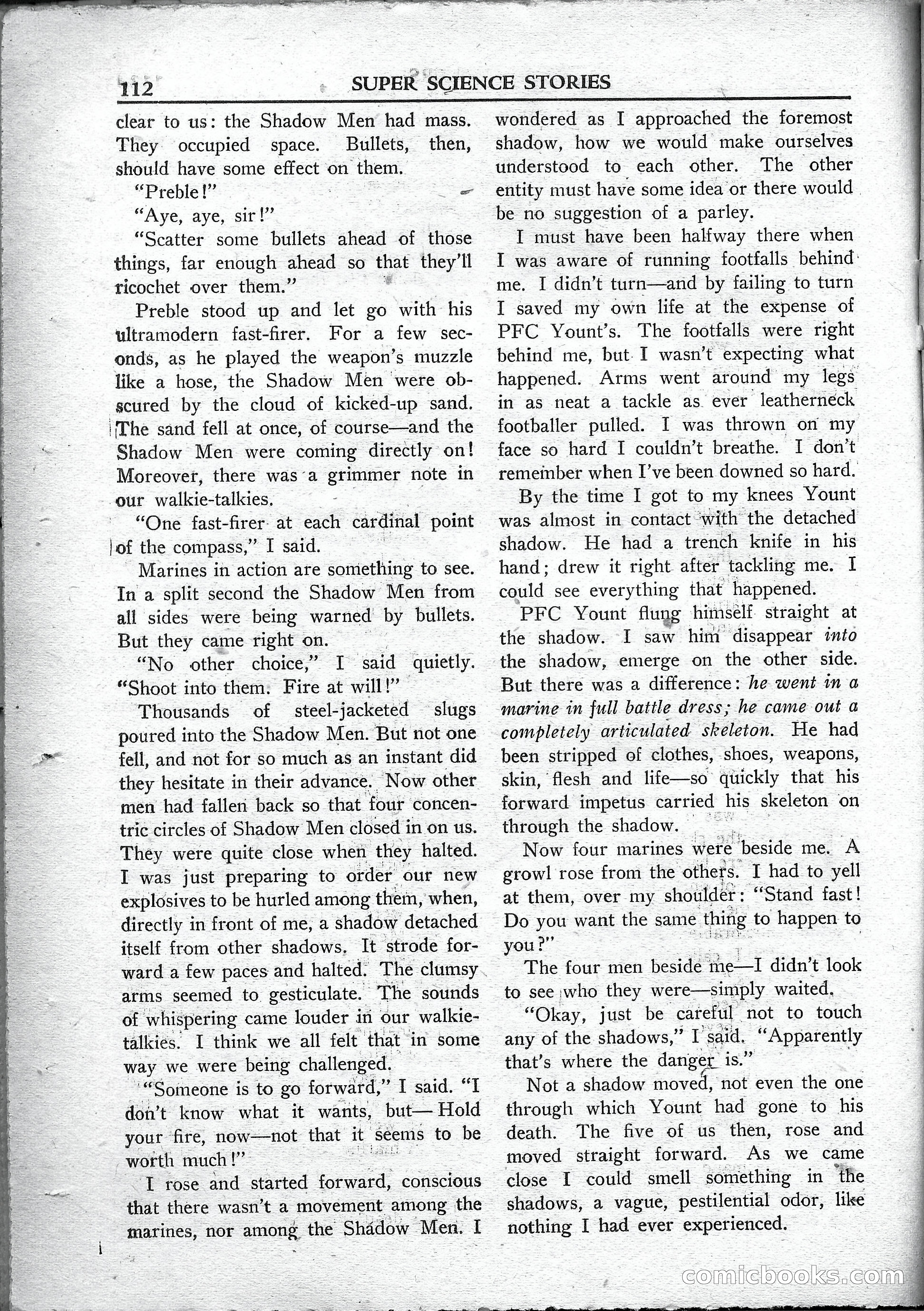 Super Science Stories, May 1950 — page 112 of 132
