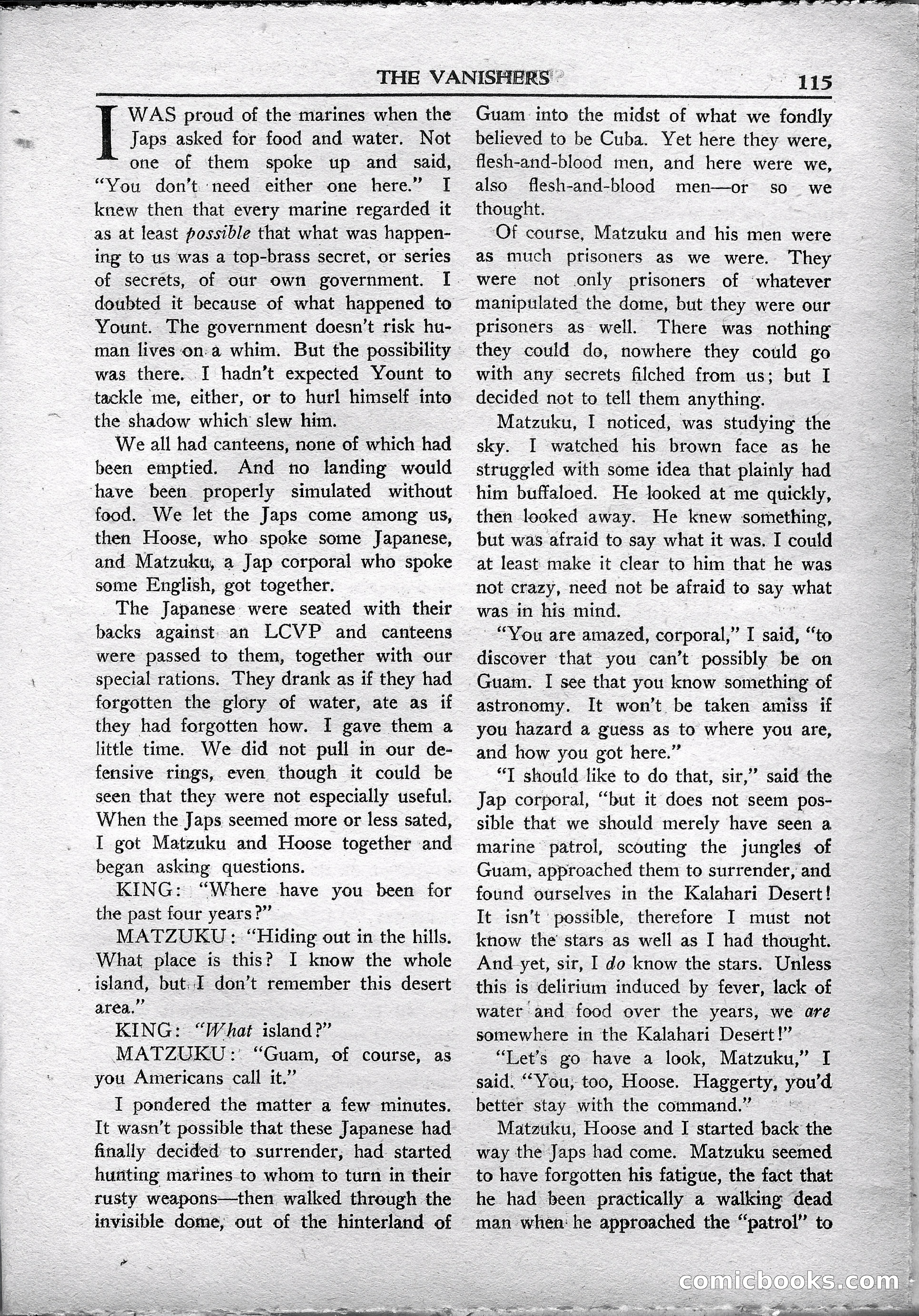 Super Science Stories, May 1950 — page 115 of 132