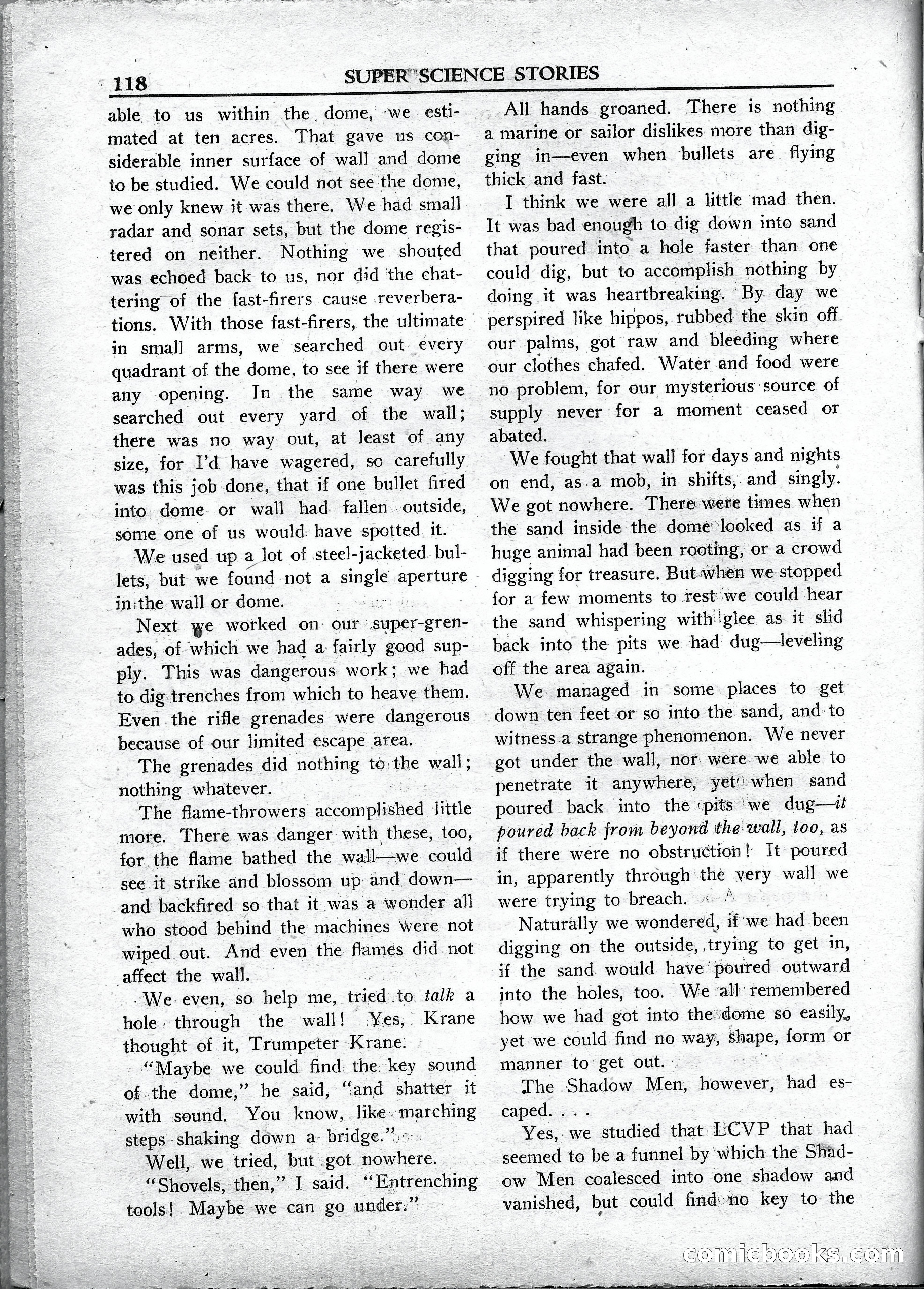 Super Science Stories, May 1950 — page 118 of 132