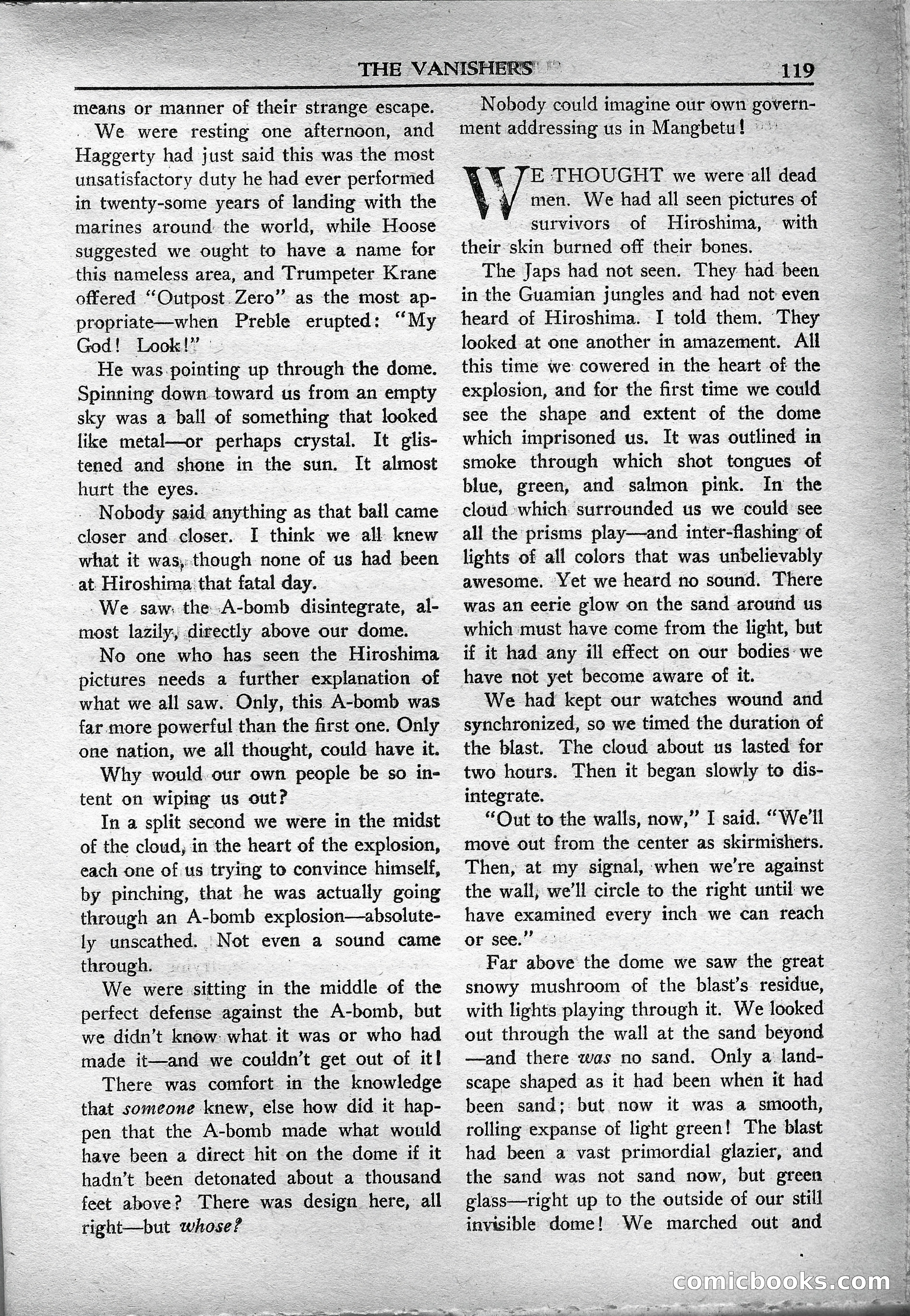 Super Science Stories, May 1950 — page 119 of 132