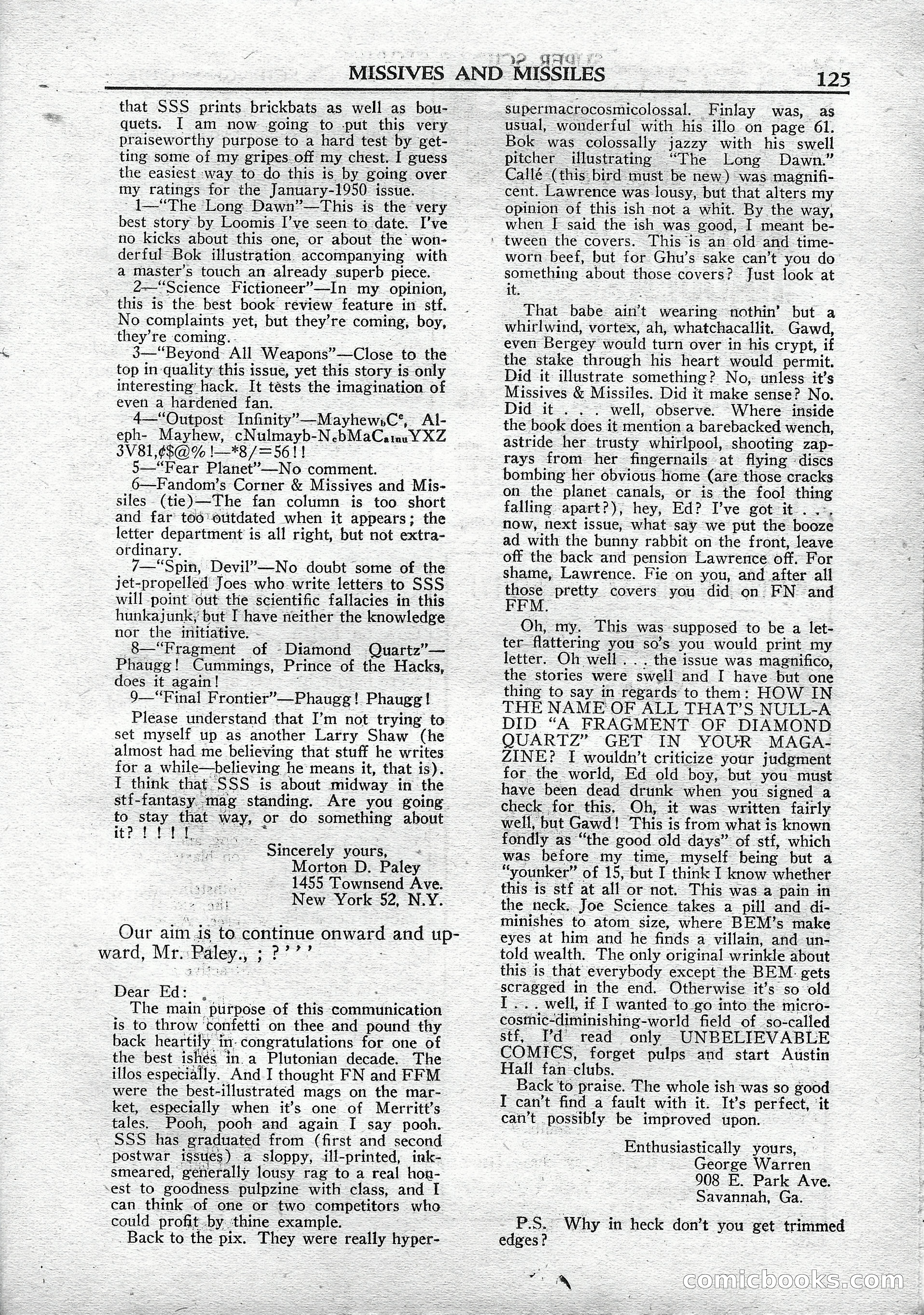 Super Science Stories, May 1950 — page 125 of 132