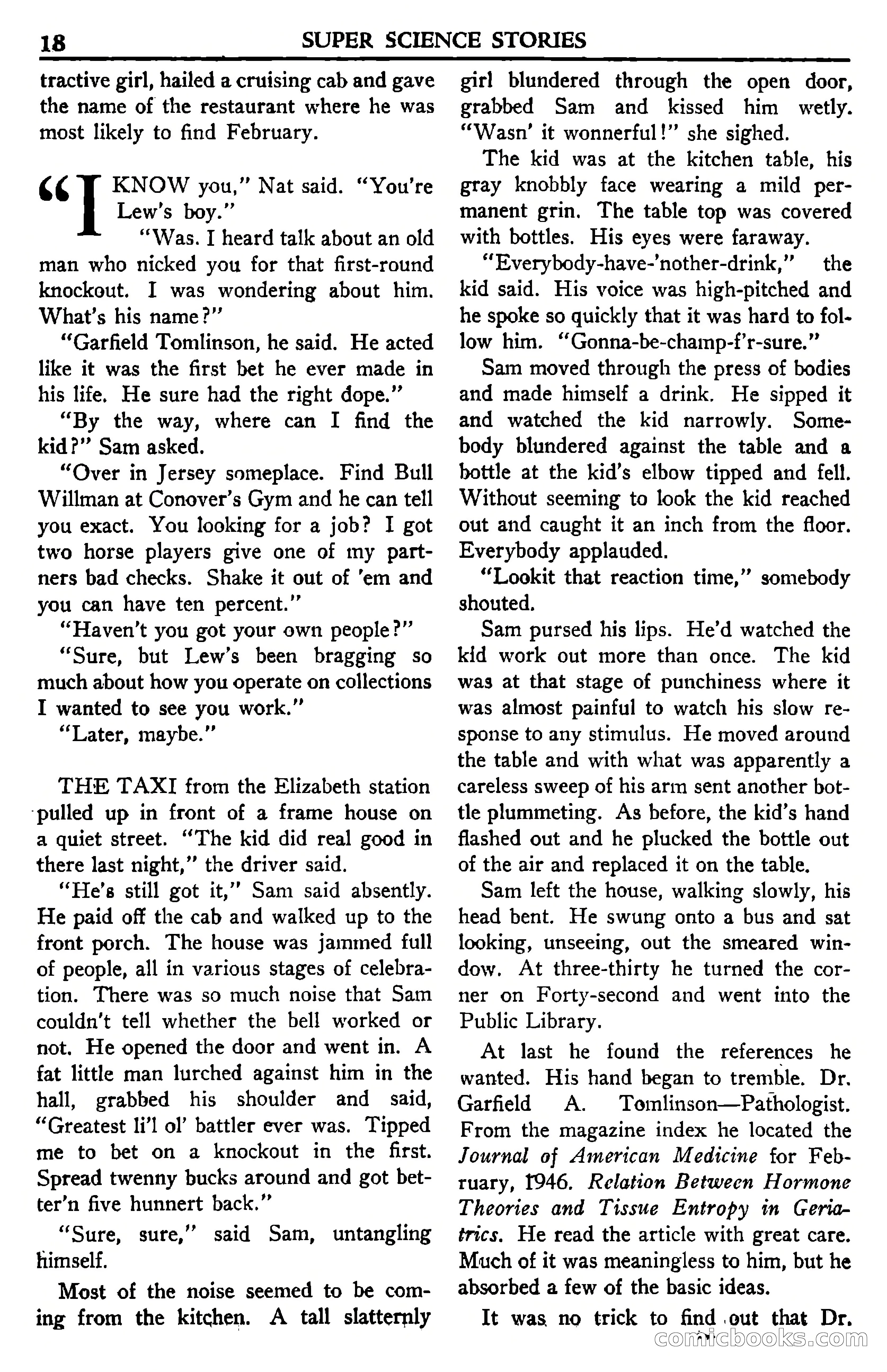Super Science Stories, July 1950 — page 18 of 133