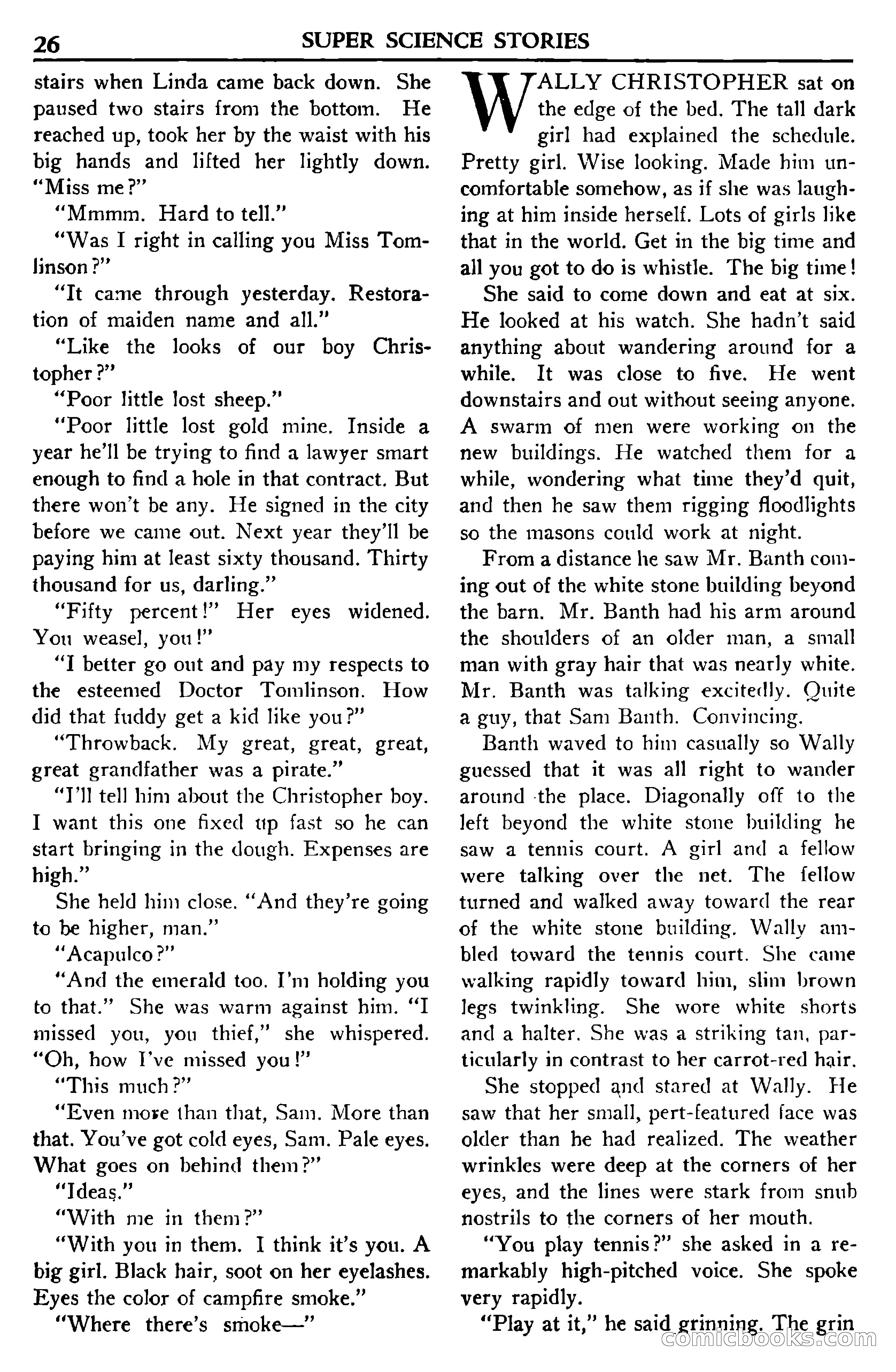 Super Science Stories, July 1950 — page 26 of 133