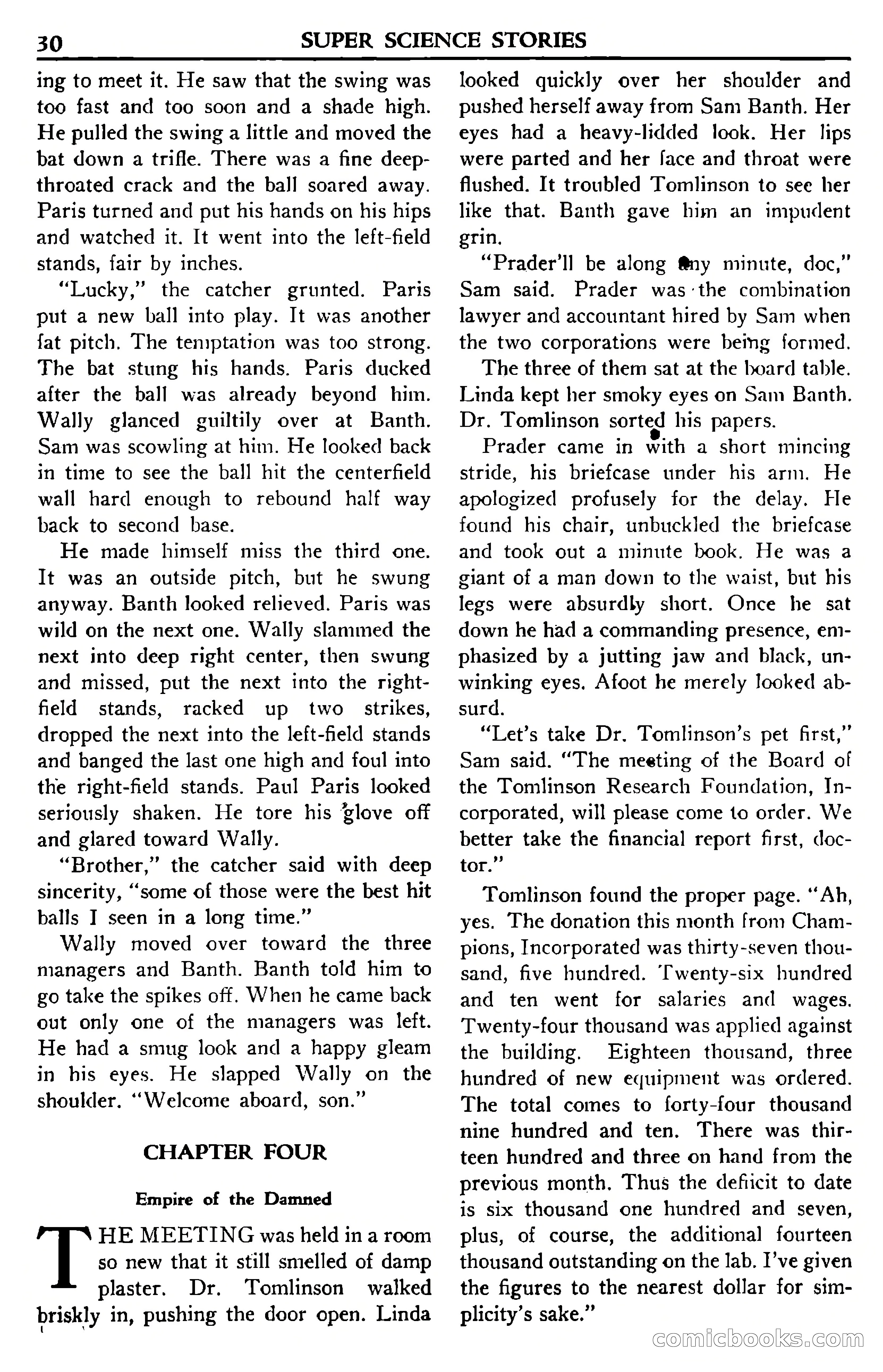 Super Science Stories, July 1950 — page 30 of 133