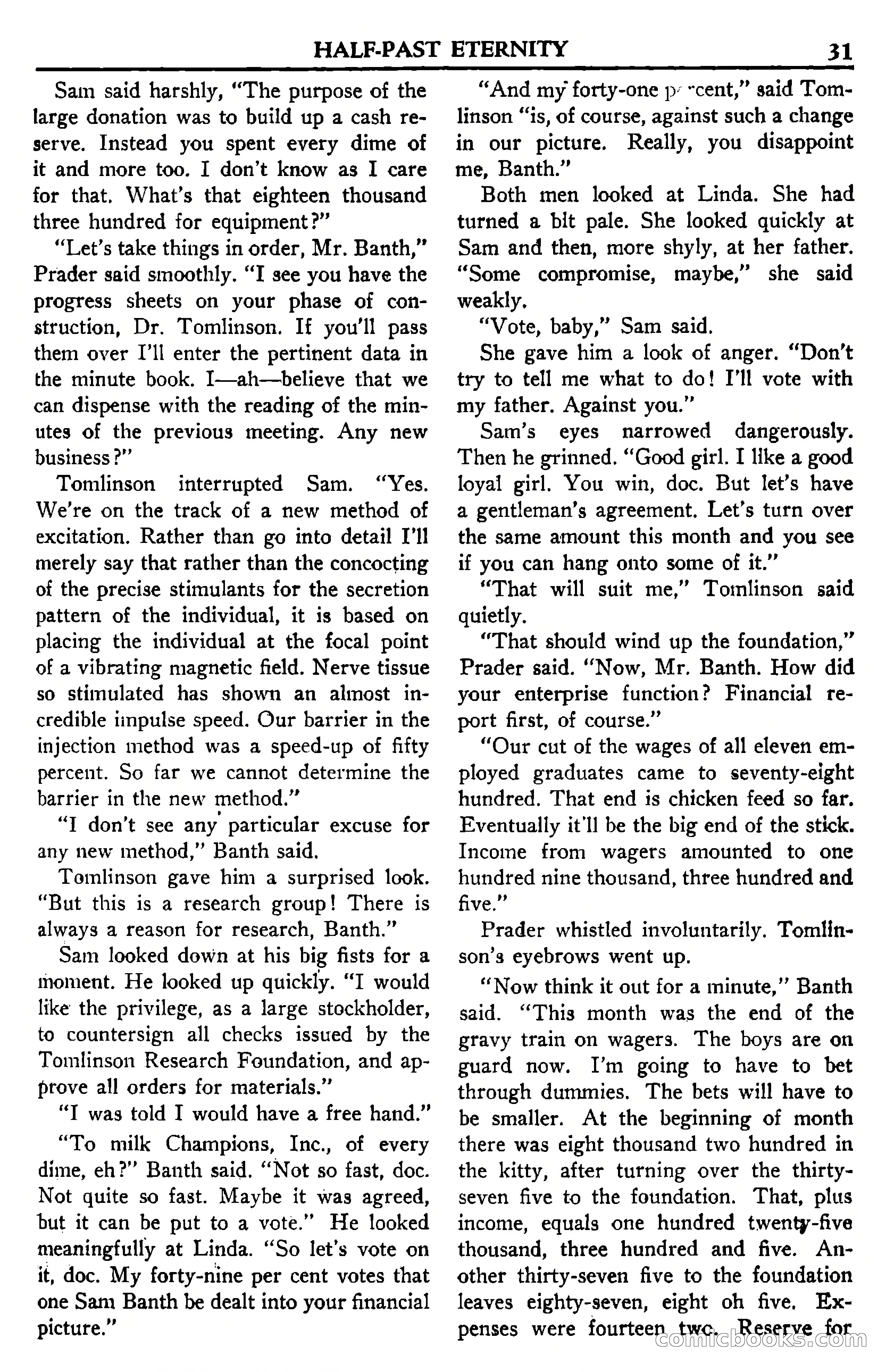 Super Science Stories, July 1950 — page 31 of 133