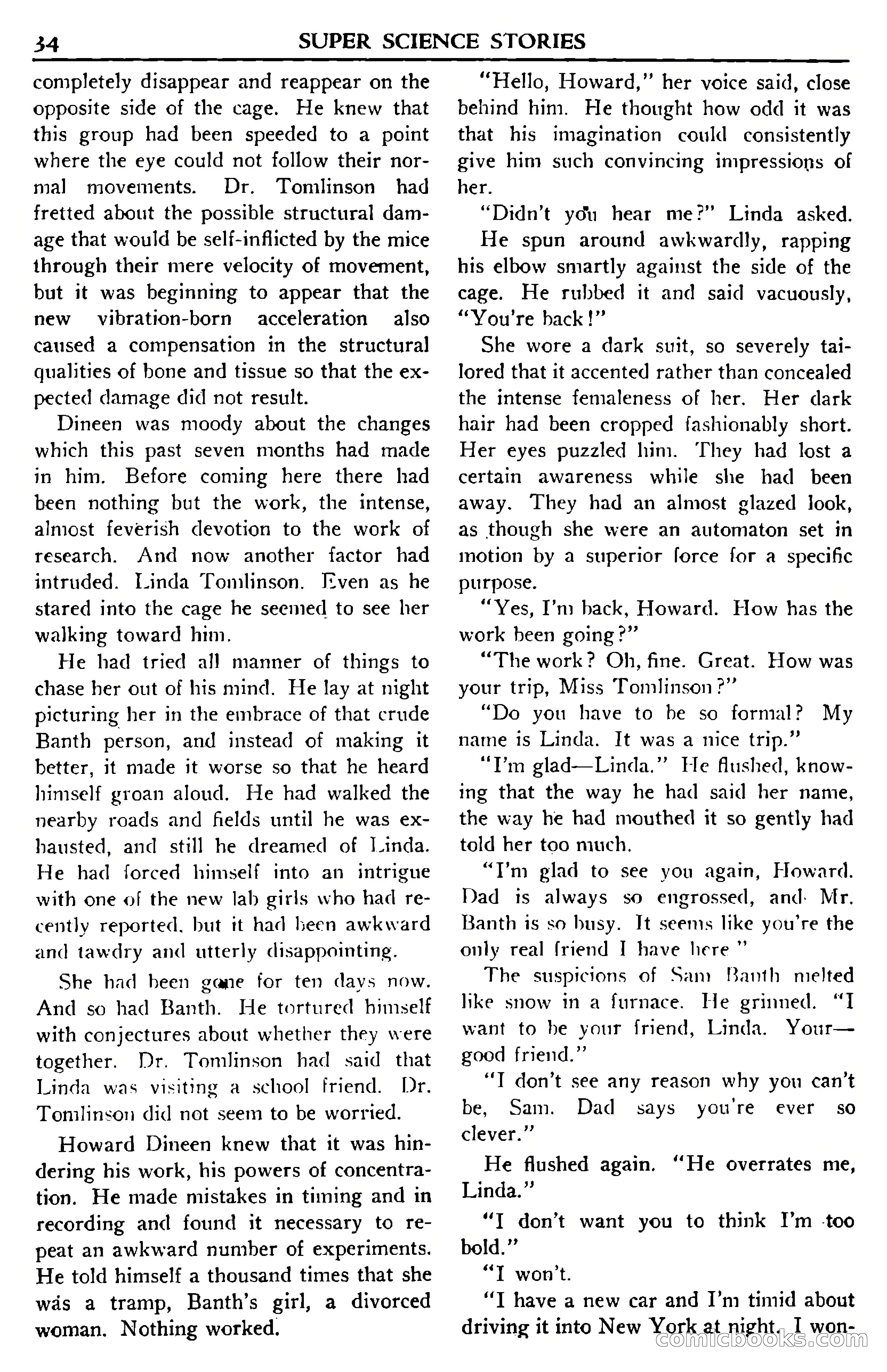 Super Science Stories, July 1950 — page 34 of 133