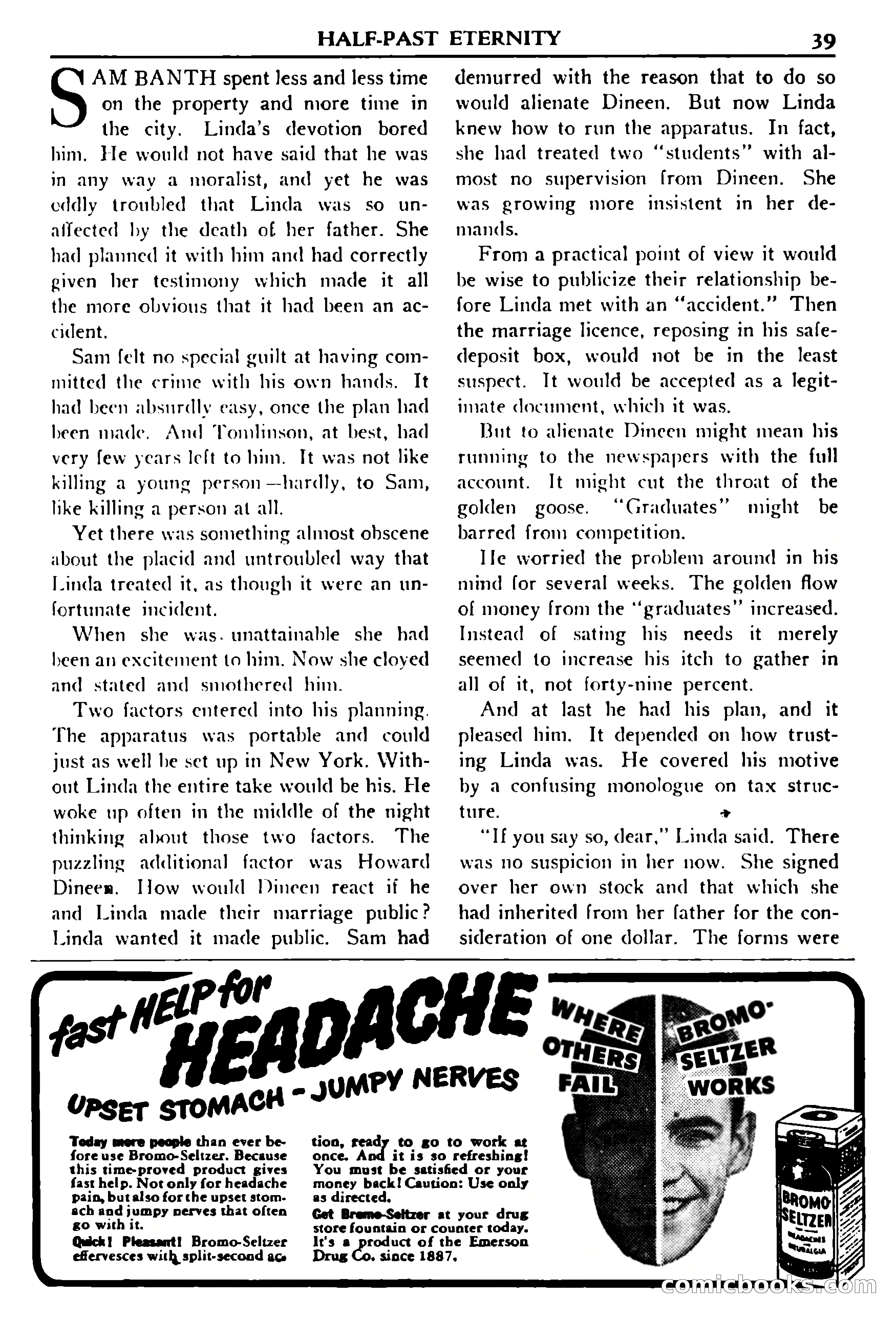 Super Science Stories, July 1950 — page 39 of 133