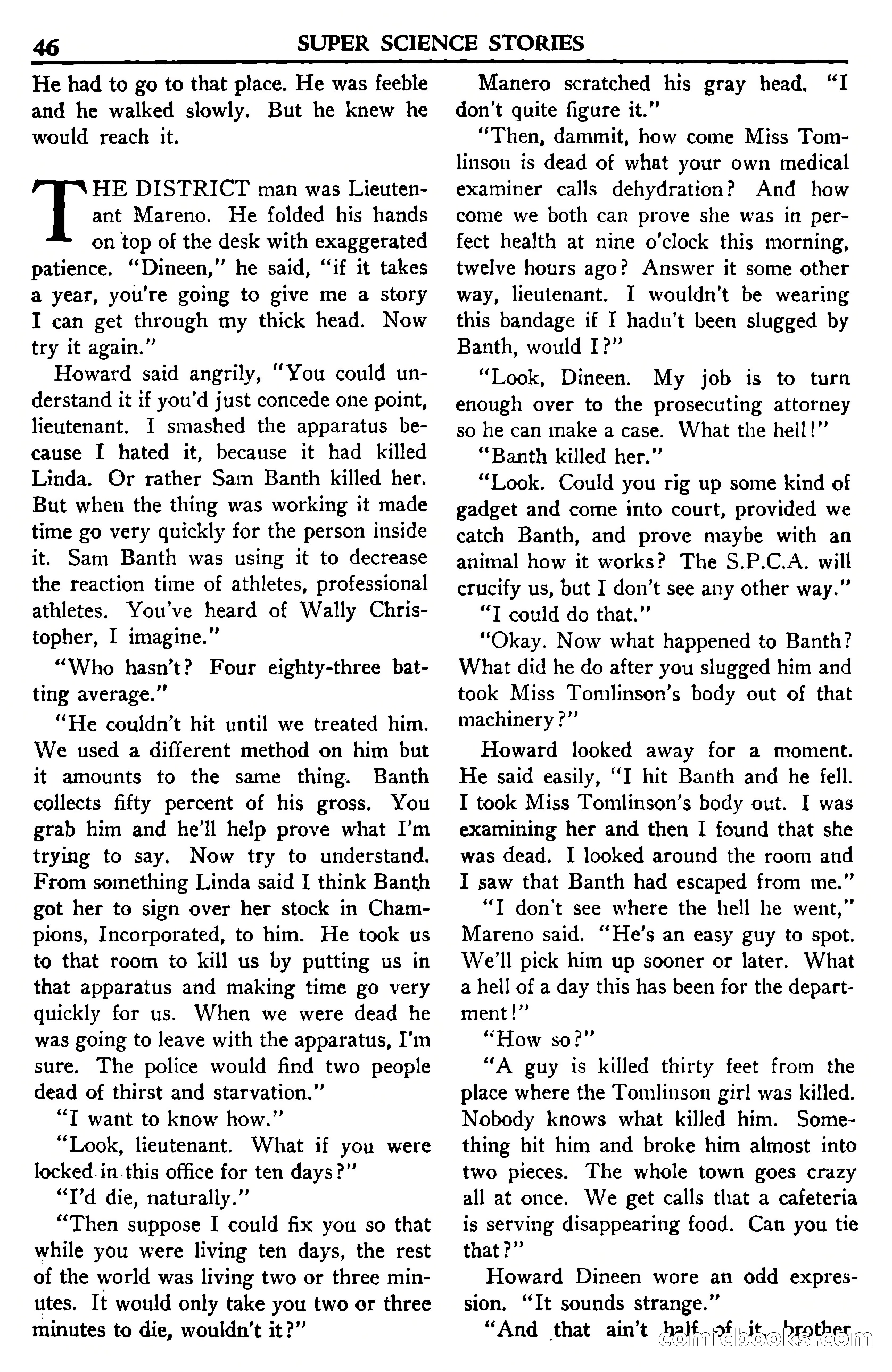 Super Science Stories, July 1950 — page 46 of 133