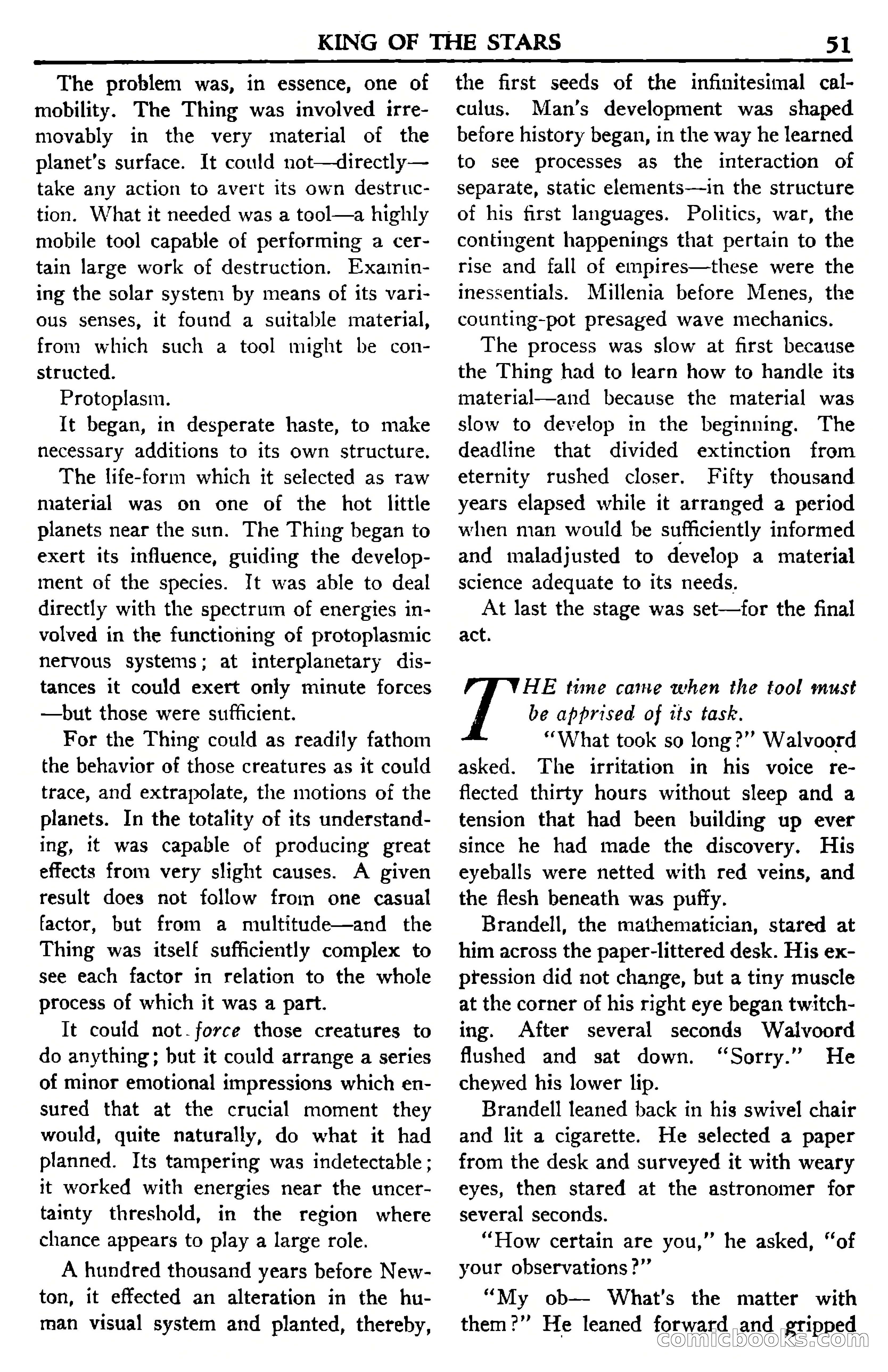 Super Science Stories, July 1950 — page 51 of 133