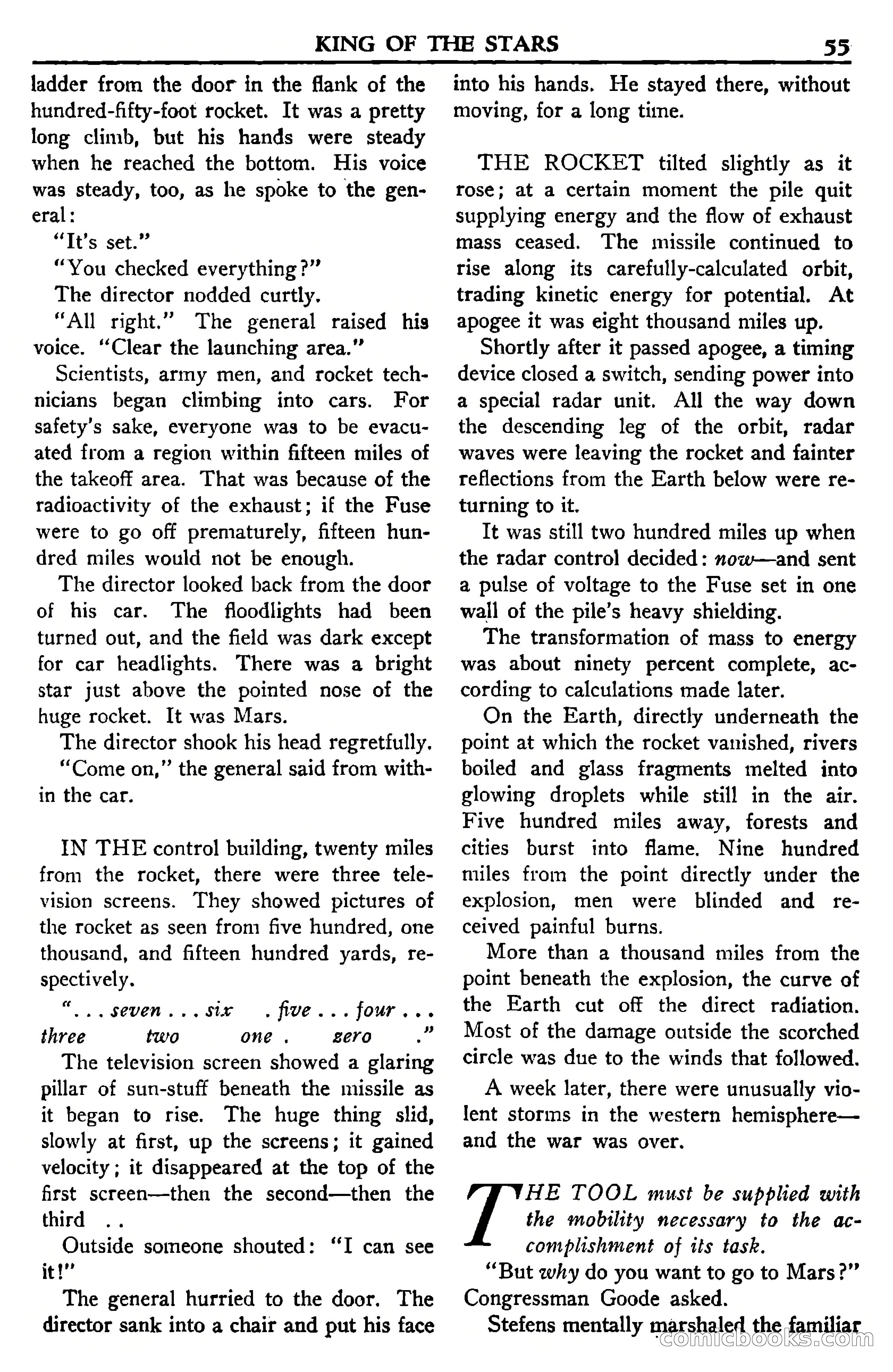 Super Science Stories, July 1950 — page 55 of 133