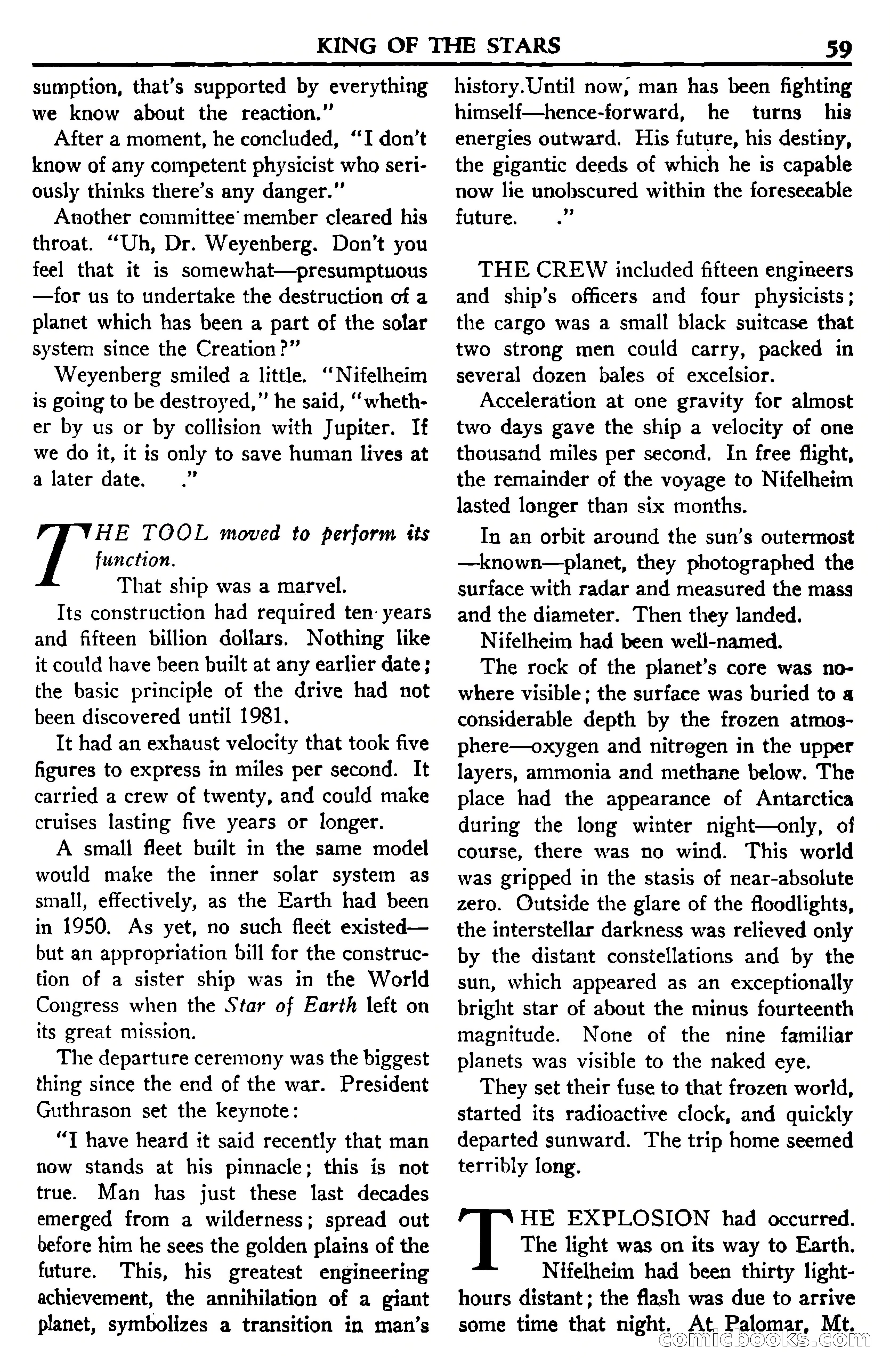 Super Science Stories, July 1950 — page 59 of 133