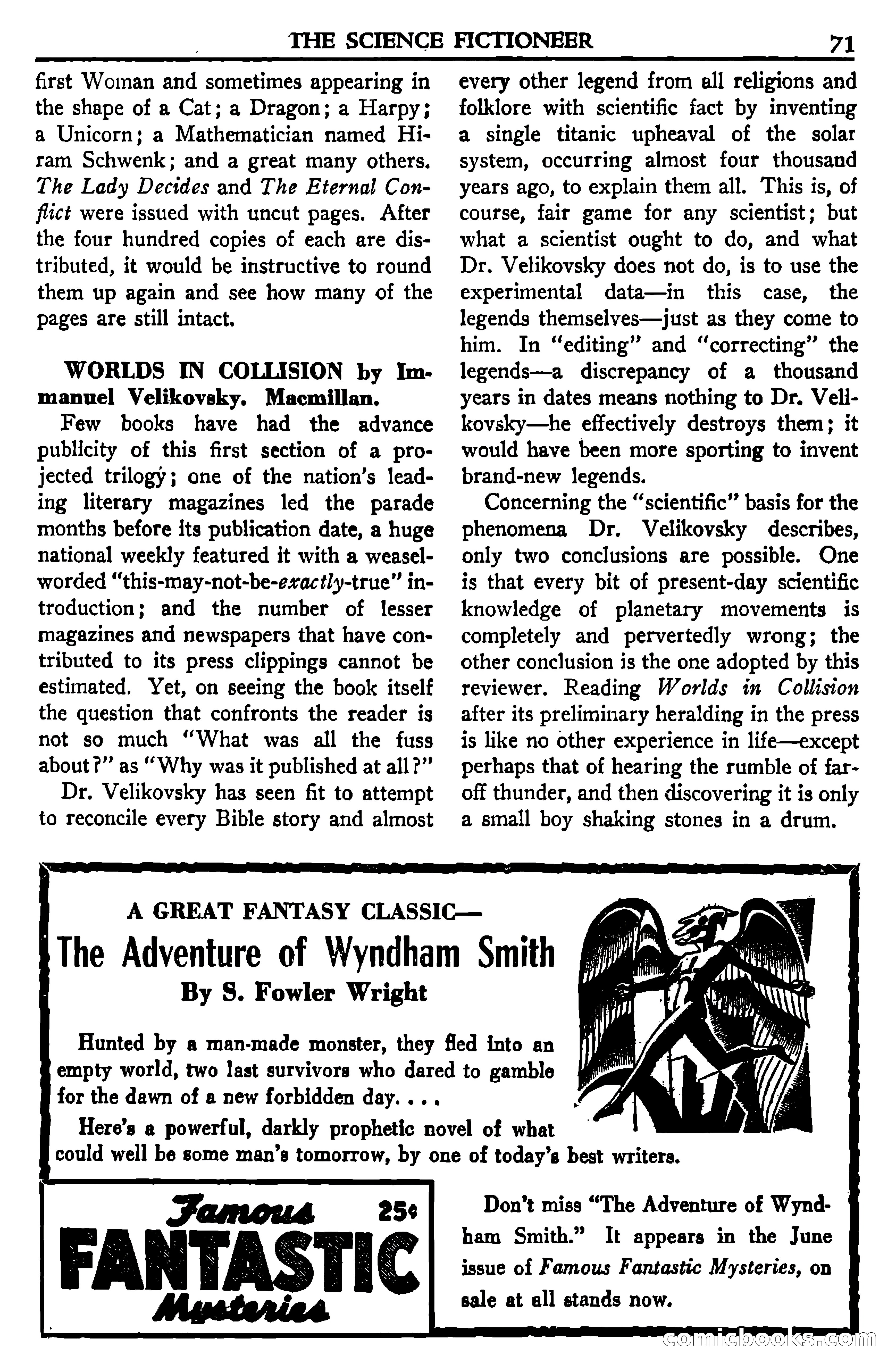 Super Science Stories, July 1950 — page 71 of 133