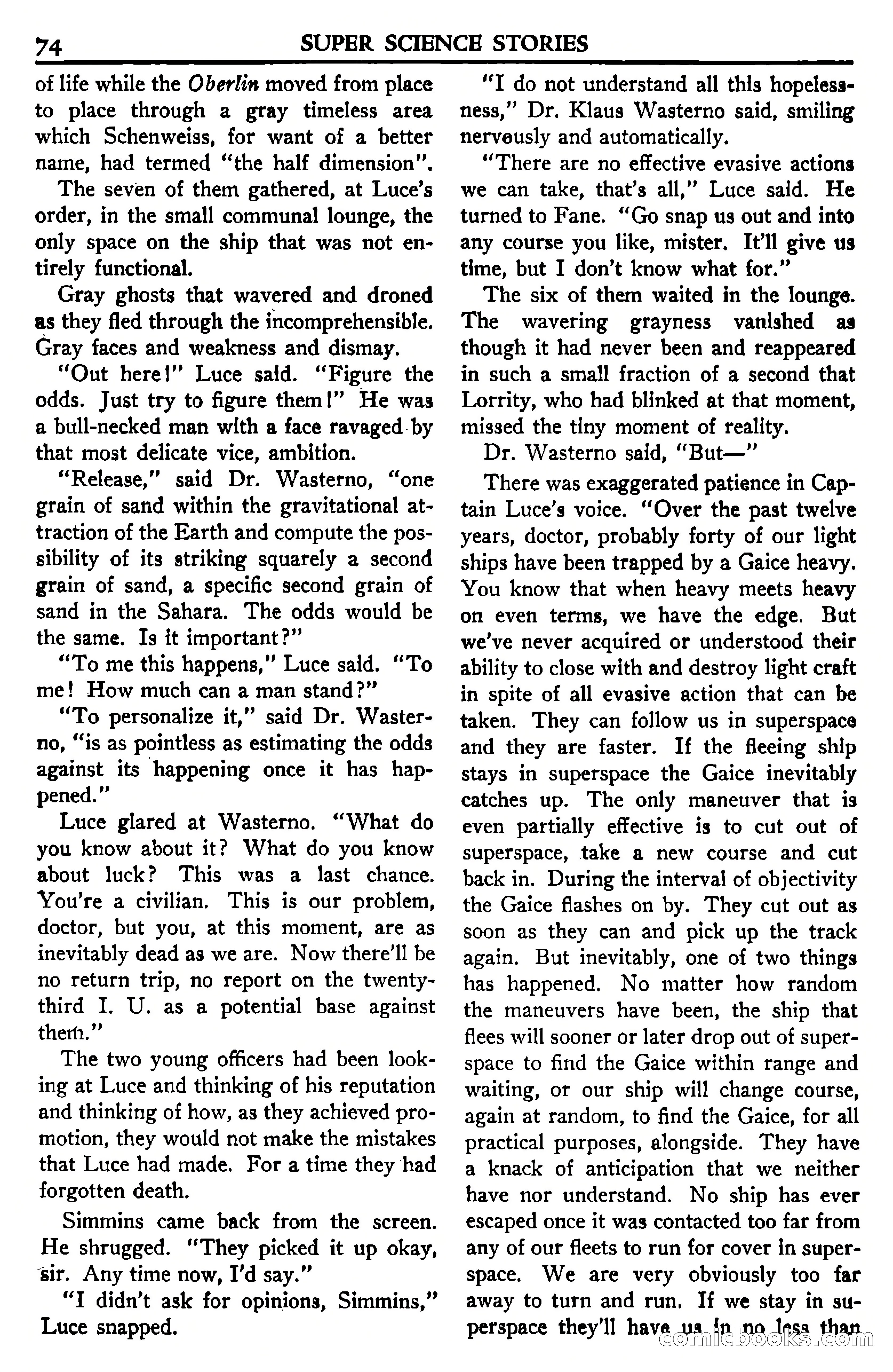Super Science Stories, July 1950 — page 74 of 133