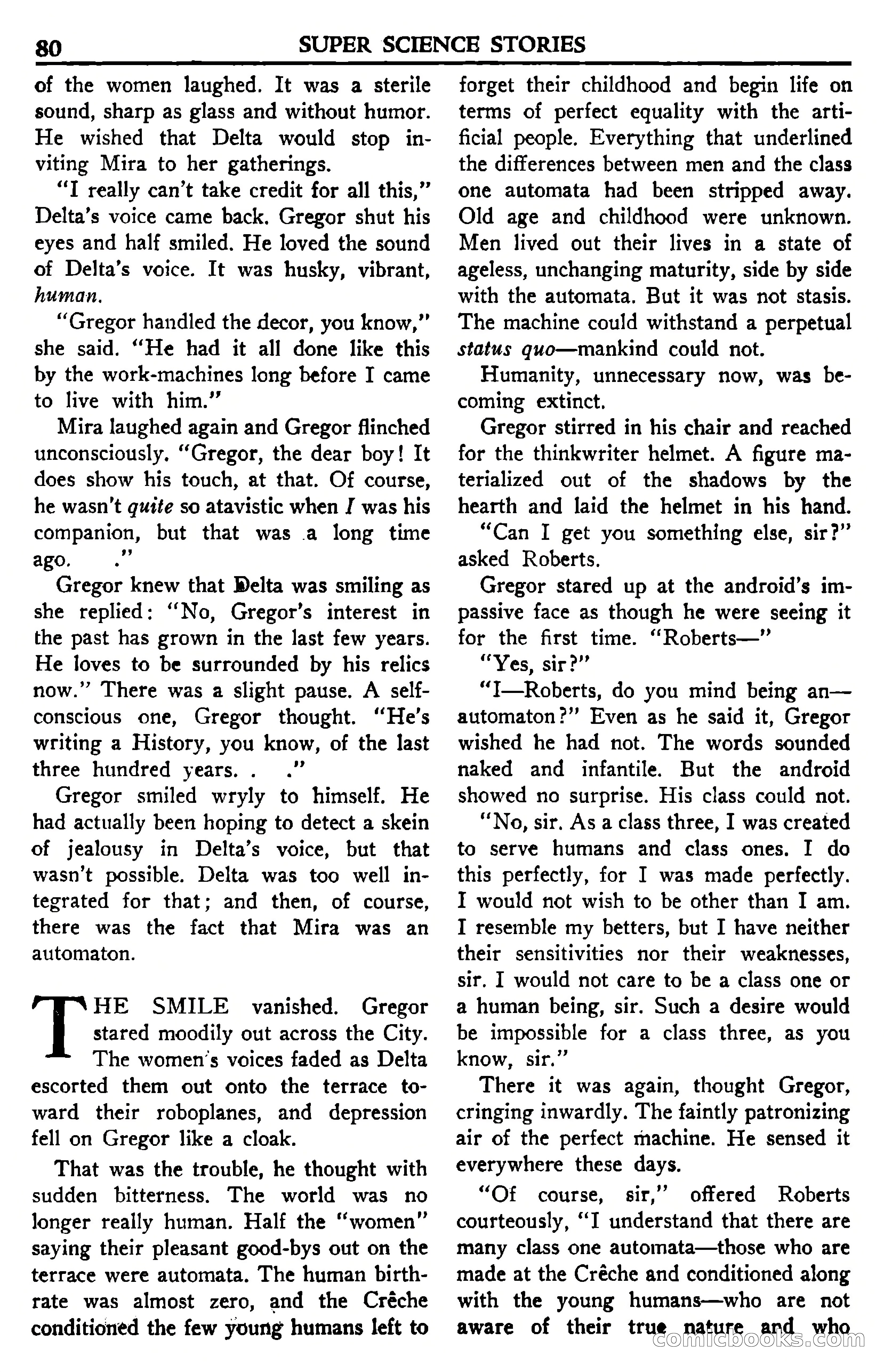 Super Science Stories, July 1950 — page 80 of 133