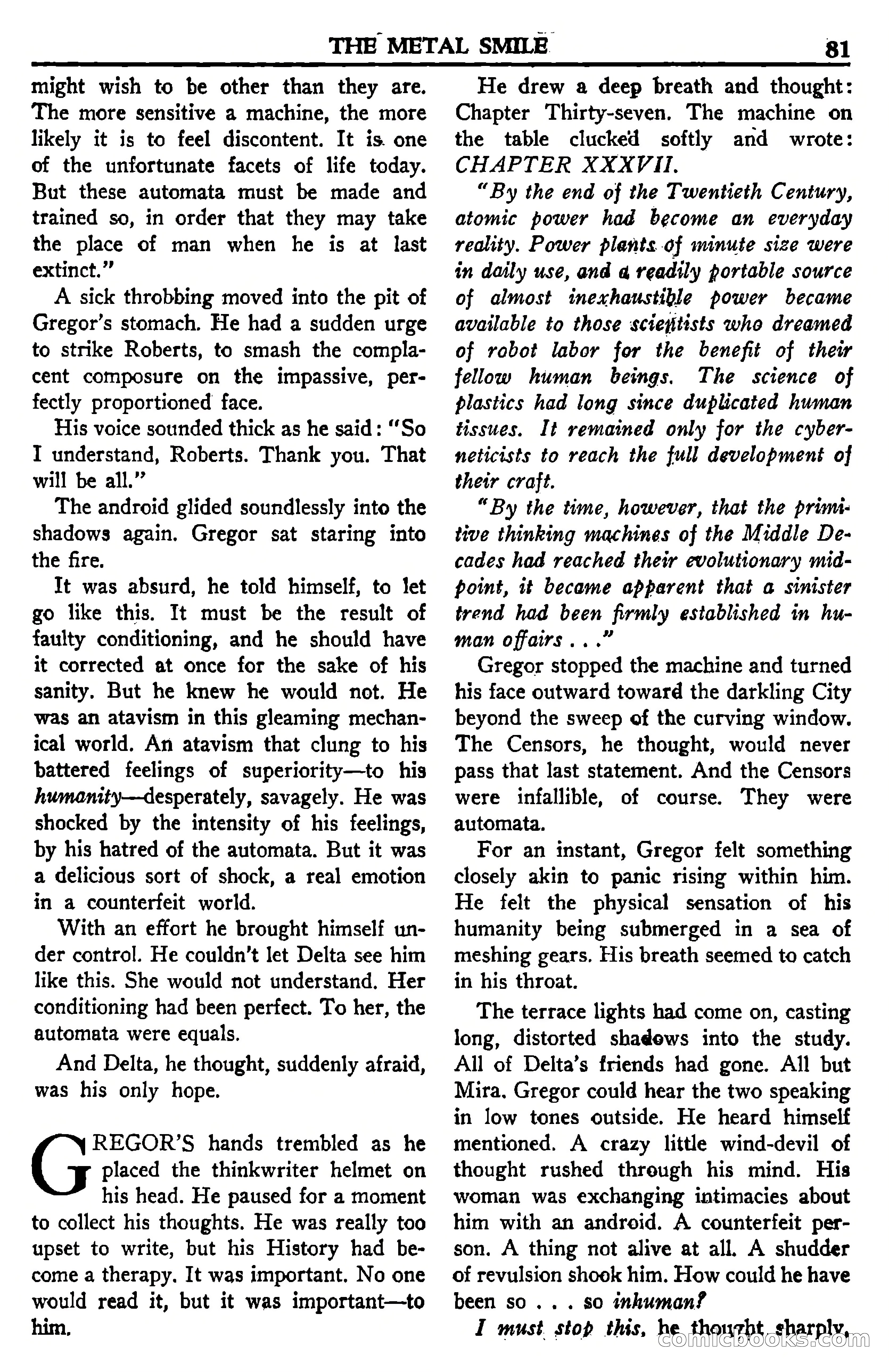 Super Science Stories, July 1950 — page 81 of 133