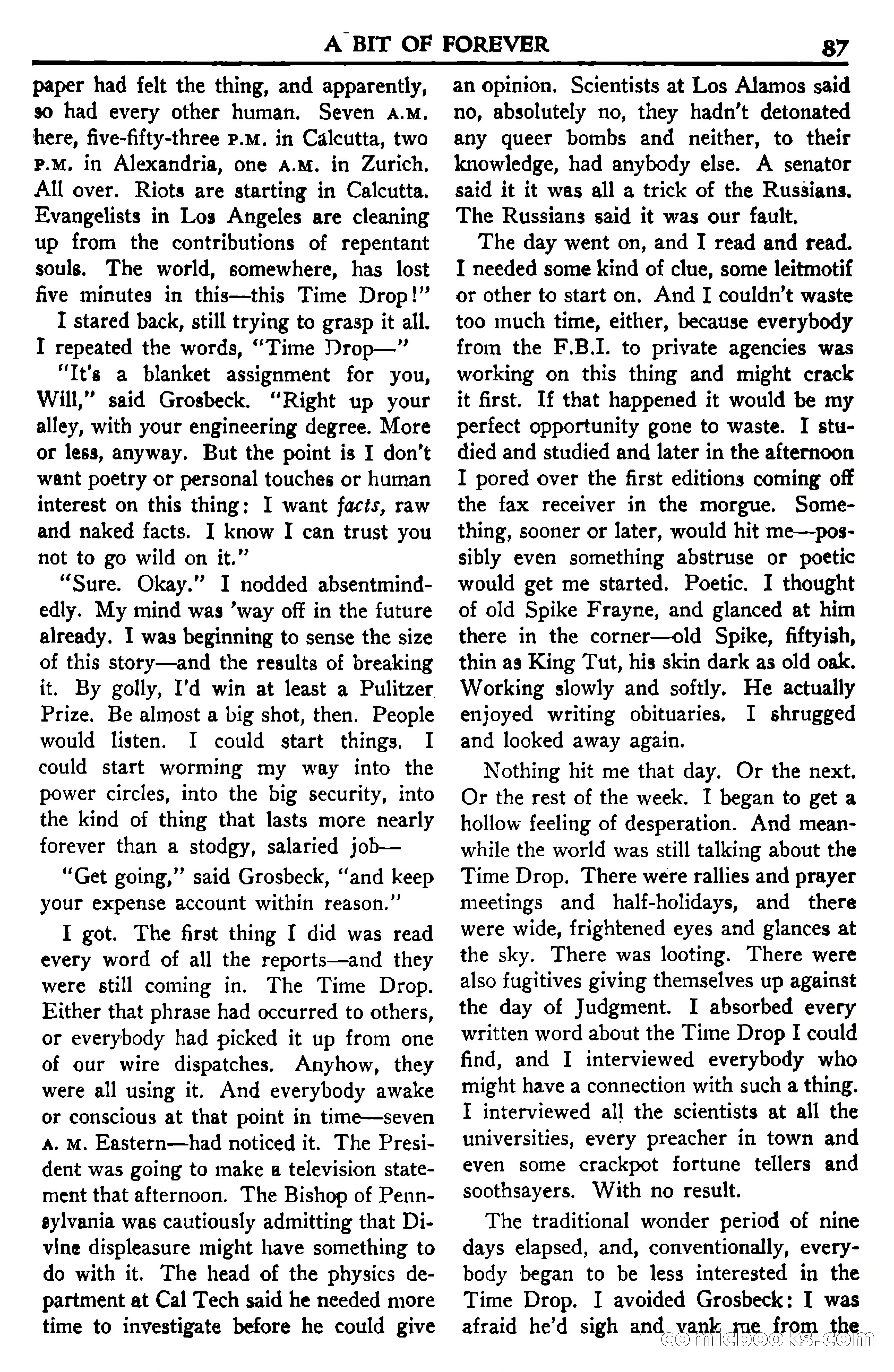Super Science Stories, July 1950 — page 87 of 133